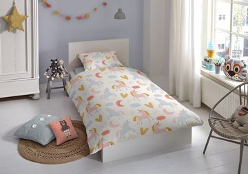 Babybettwäsche Renforcé 120x150 cm 40x60 cm Unilove 7126.99.35 Multi, good morning, Baumolle, 2 teilig