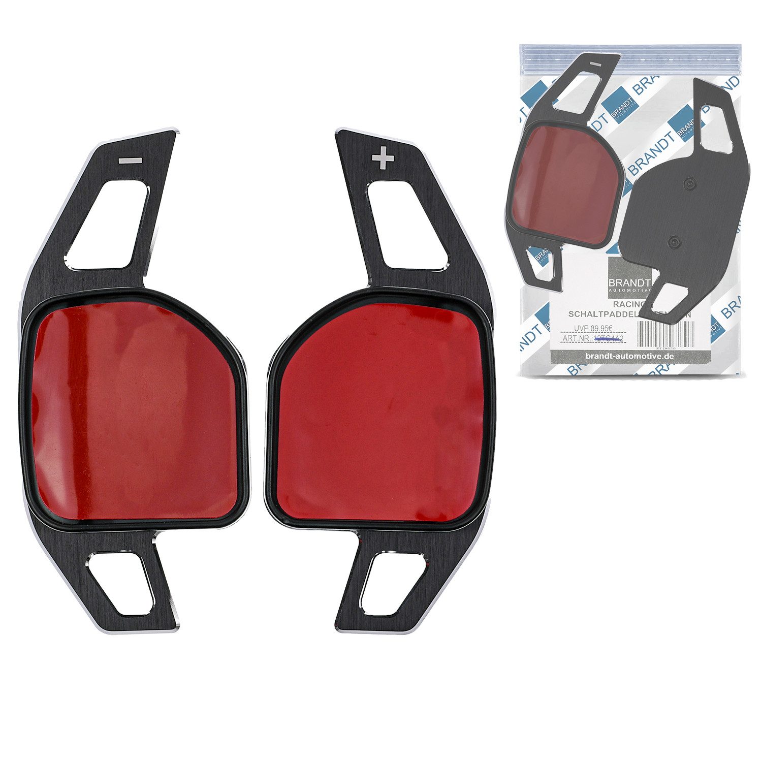 BRANDT AUTOMOTIVE Lenkeradapter Auto Lenkrad Schaltwippen Verlängerung SET Aluminium SCHWARZ, (2-tlg., für AUDI A3 S3 8P RS3 8PA A4 B7 B8 S4 A5 R S5 8T 8F A6 R S6 C6 A8)