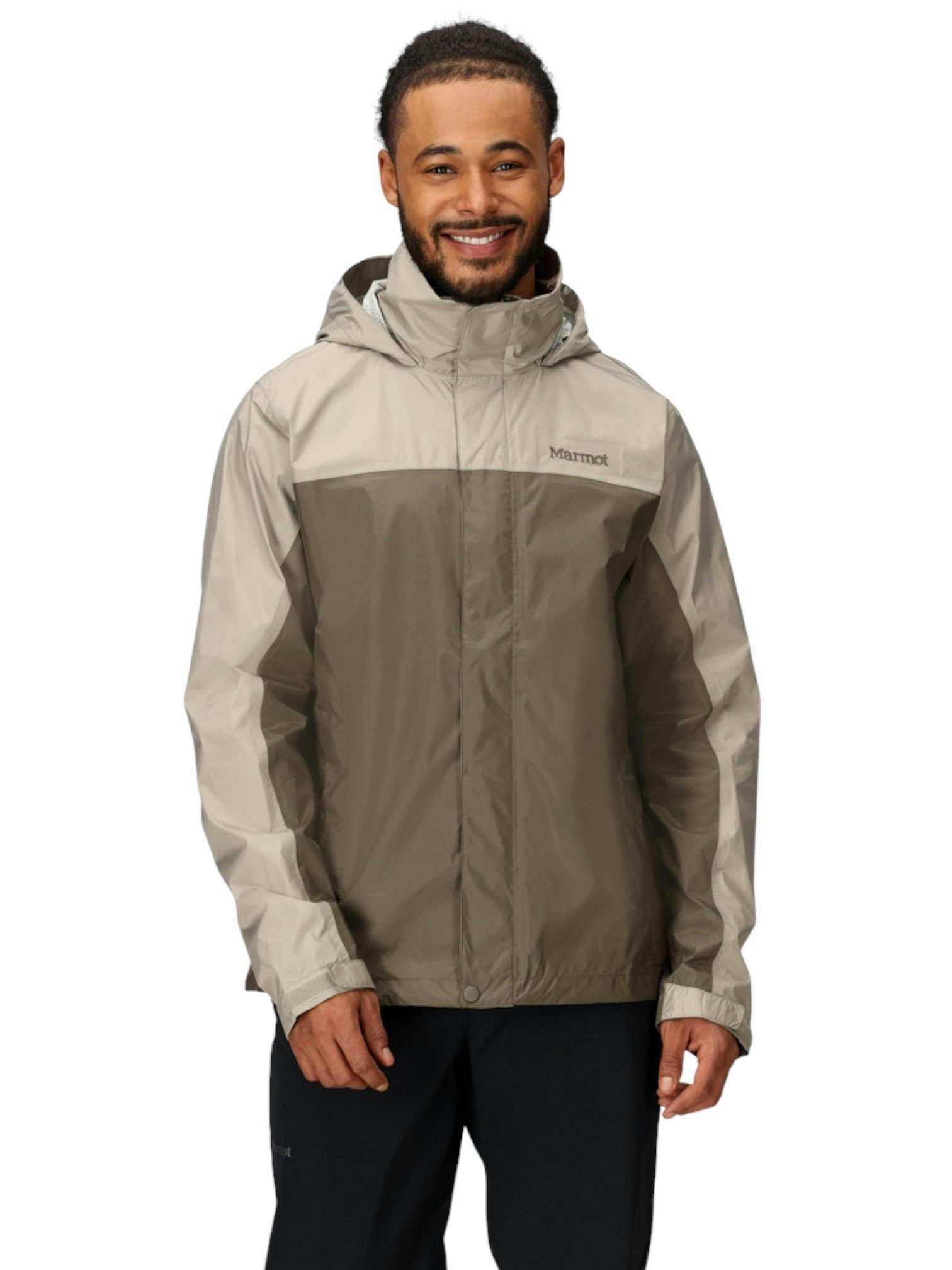 Marmot Regenjacke PreCip Eco (wasserdicht, atmungsaktiv, PFC-frei) 2025 grau/beige