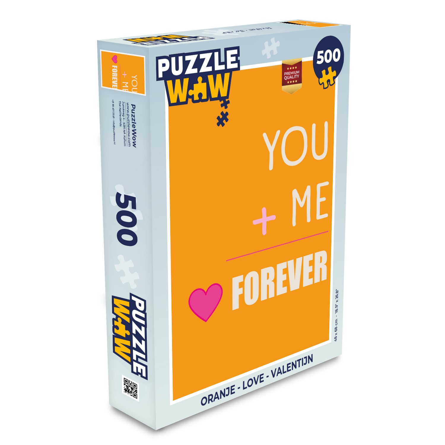 MuchoWow Puzzle Orange - Liebe - Valentinstag, 500 Puzzleteile, Foto-Puzzle, Bilderrätsel, Puzzlespiele, Spielzeug