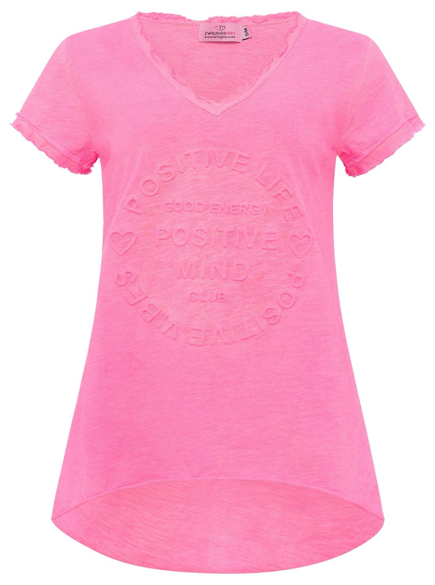 Zwillingsherz T-Shirt Damen T-Shirt Positive Mind in verschiedenen Farben A günstig online kaufen