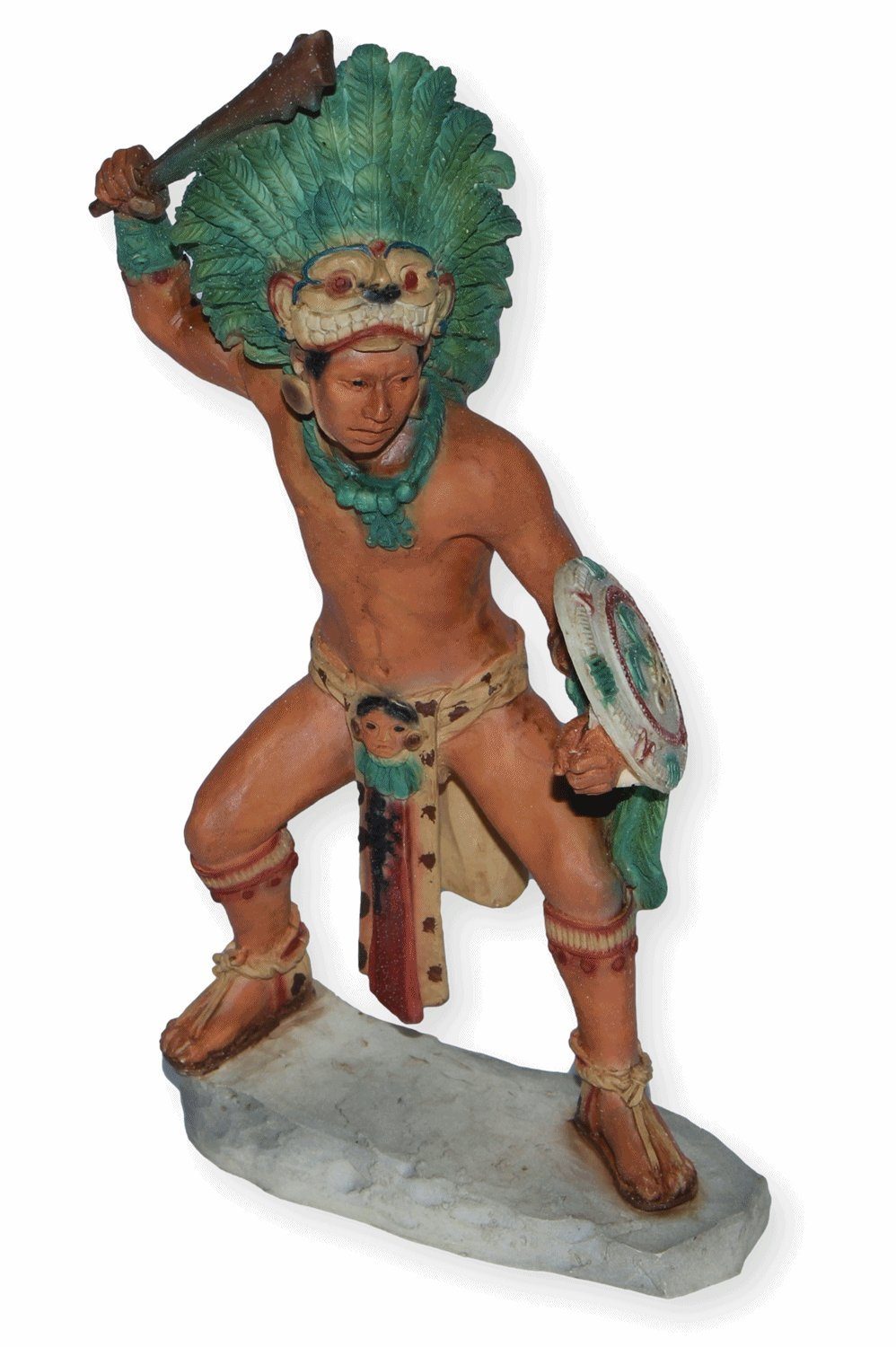 Dekofigur Maya Krieger H 18 cm Dekofigur Figur Native American Castagna