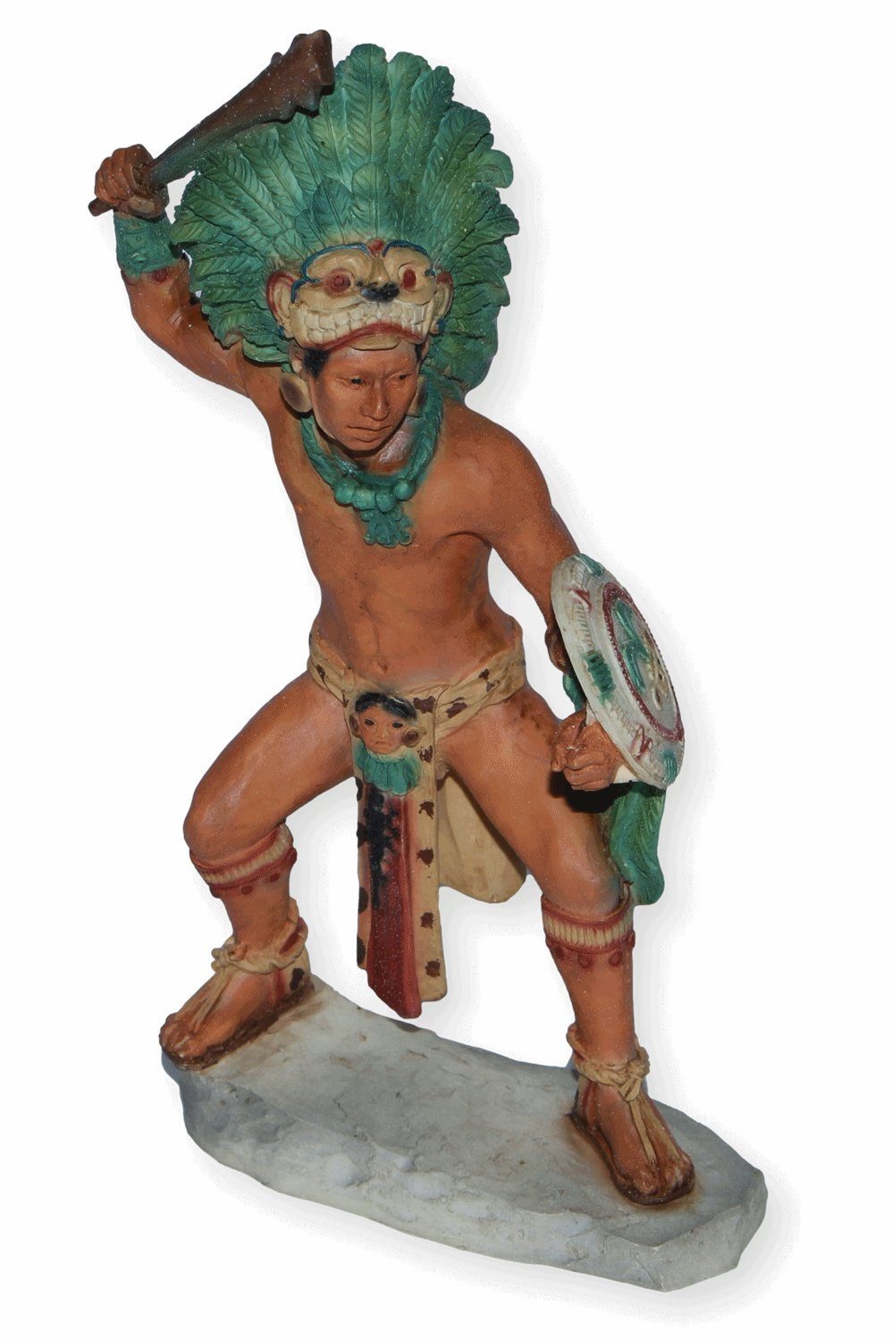 Castagna Dekofigur Maya Krieger H 18 cm Dekofigur Figur Native American Castagna