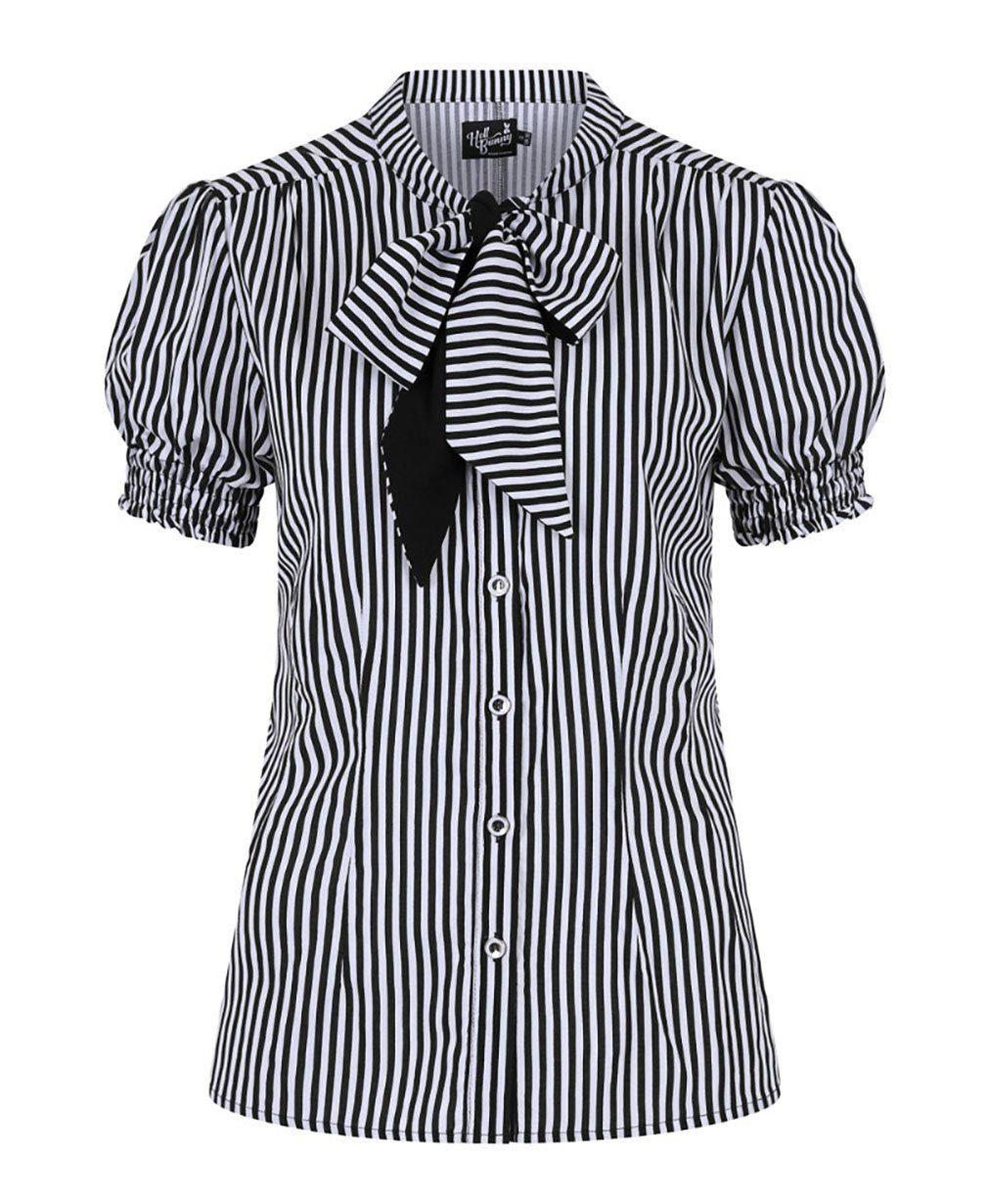 Hell Bunny Blusenshirt Humbug Gestreift günstig online kaufen