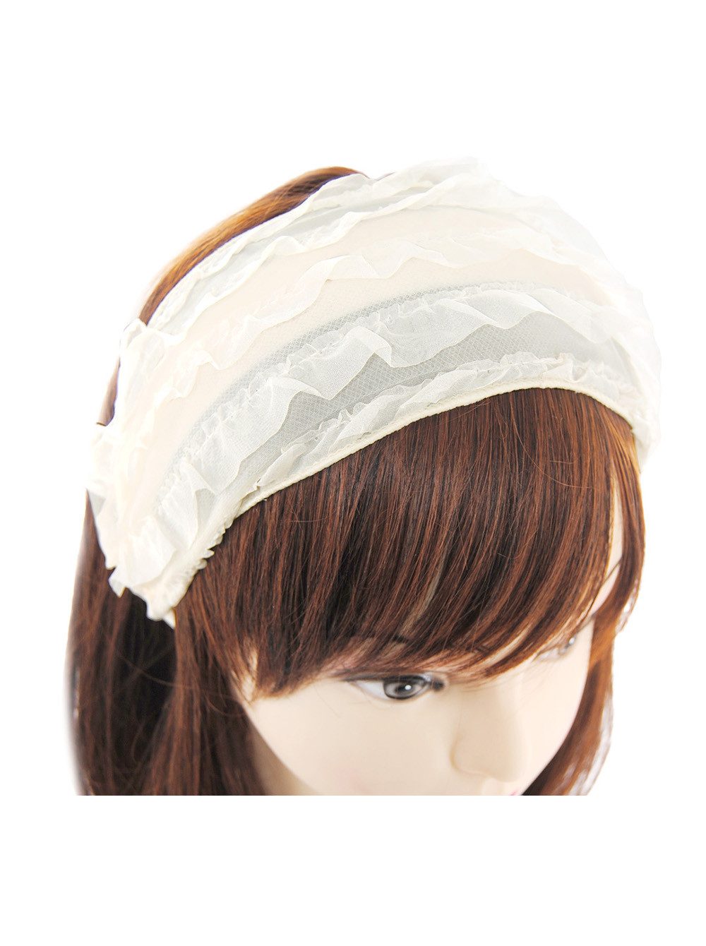 axy Haarreif breiter Haarreif aus mehrlagigem Chiffon im modischen Design, modisch Damen Haareifen Haarband