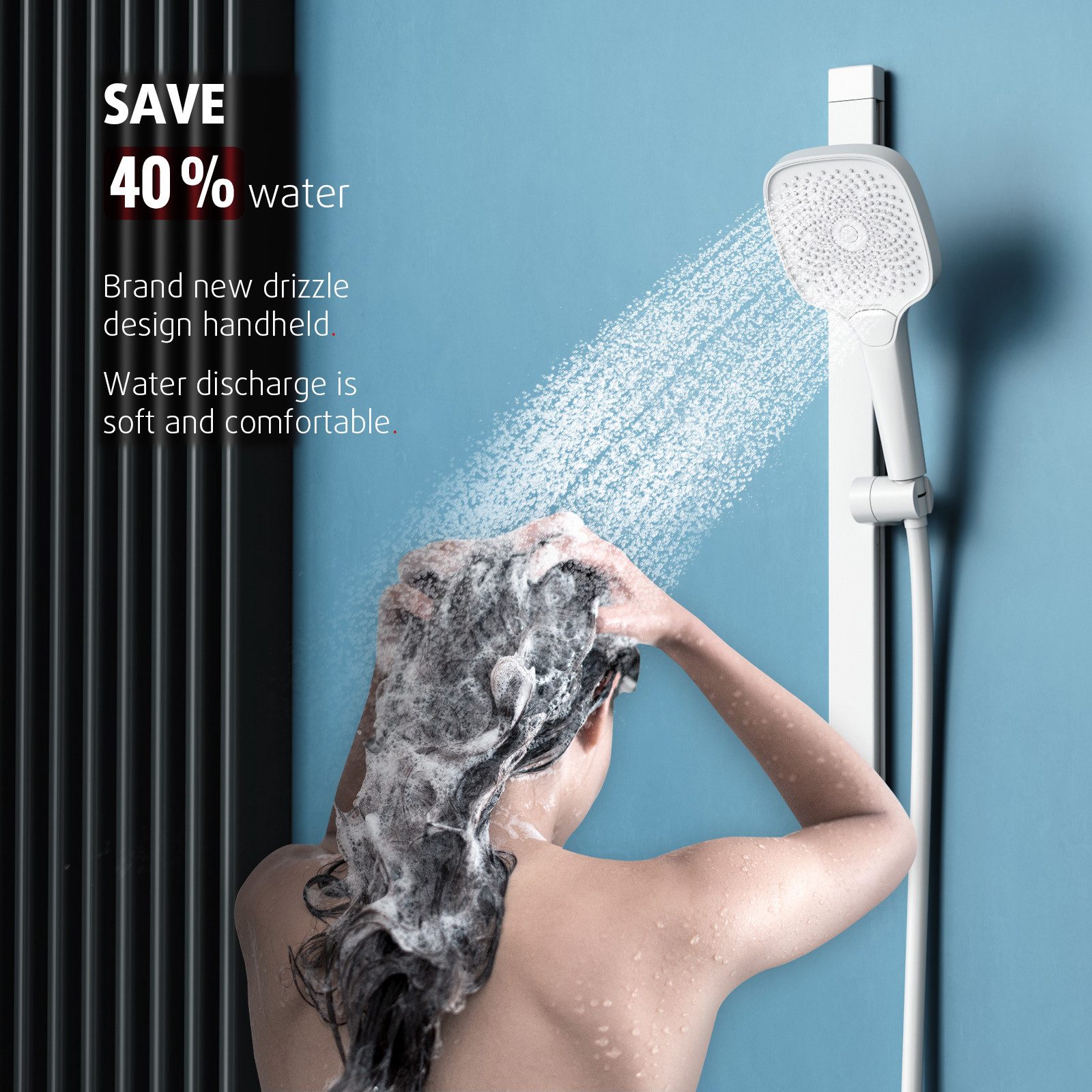 Rainsworth Duschsystem mit Thermostat und Glasablage, günstig online kaufen