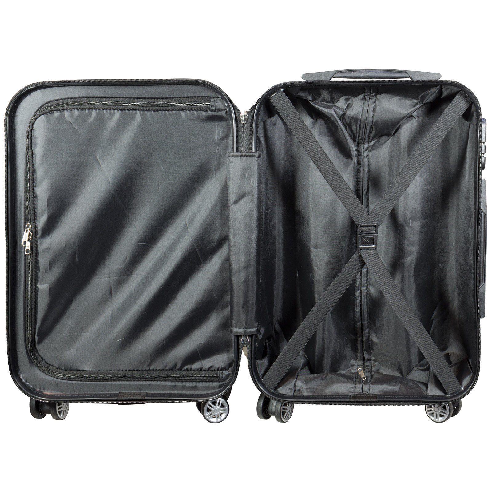 Trendyshop365 Hartschalen-Trolley Motivkoffer Schmetterling - Handgepäck - Weekender - Reisekoffer, Zahlenschloss, Polycarbonat, Dehnfalte