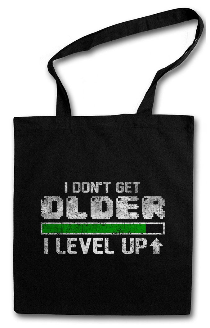 Urban Backwoods Beuteltasche I Don't Get Older I Level Up Stofftasche Lvl Gamer Gaming Video PC (1-tlg), Admin RPG Roleplay Nerd
