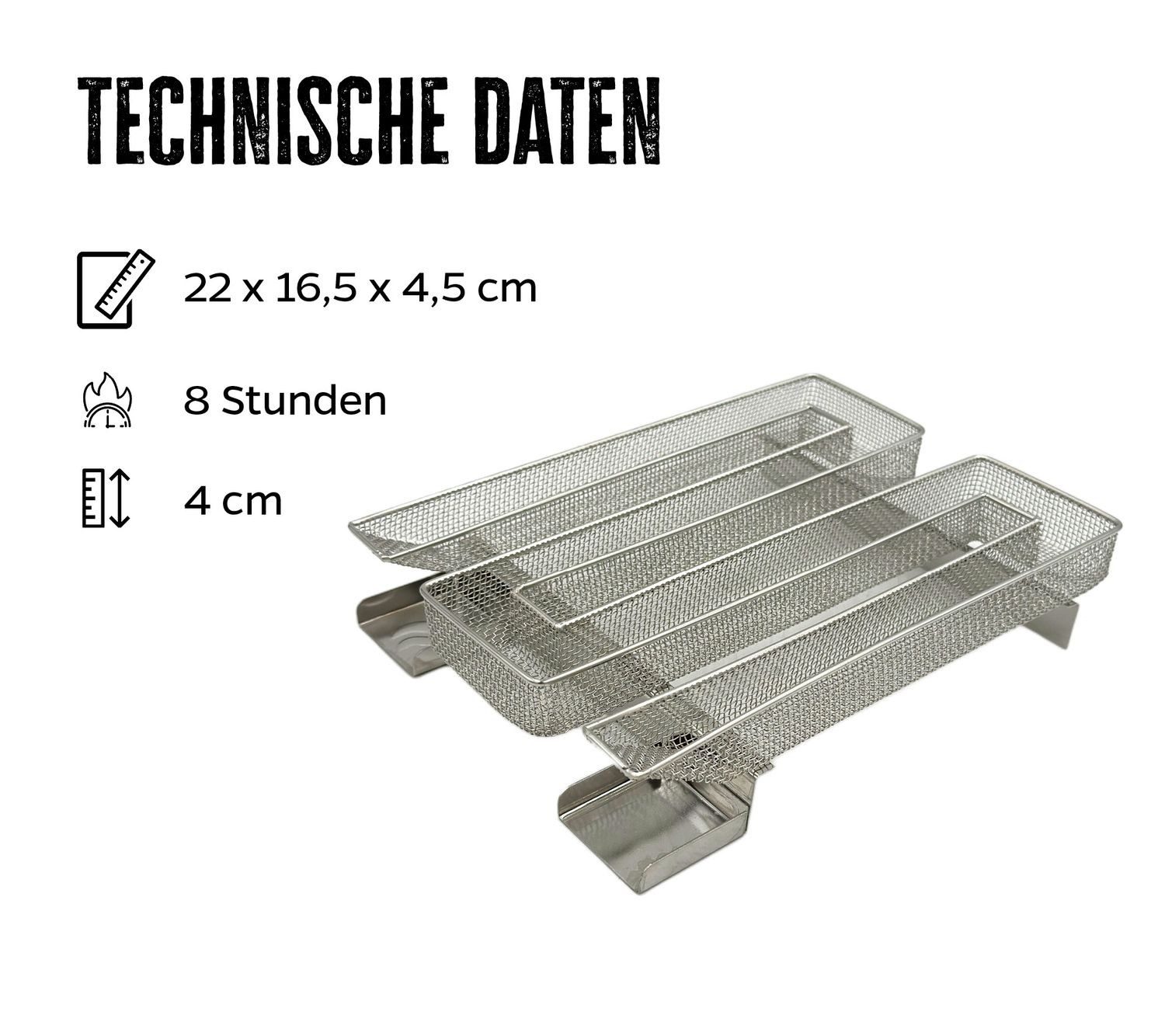 Grillfürst Räucherbox Grillfürst Kaltrauchgenerator / Räucherschnecke eckig