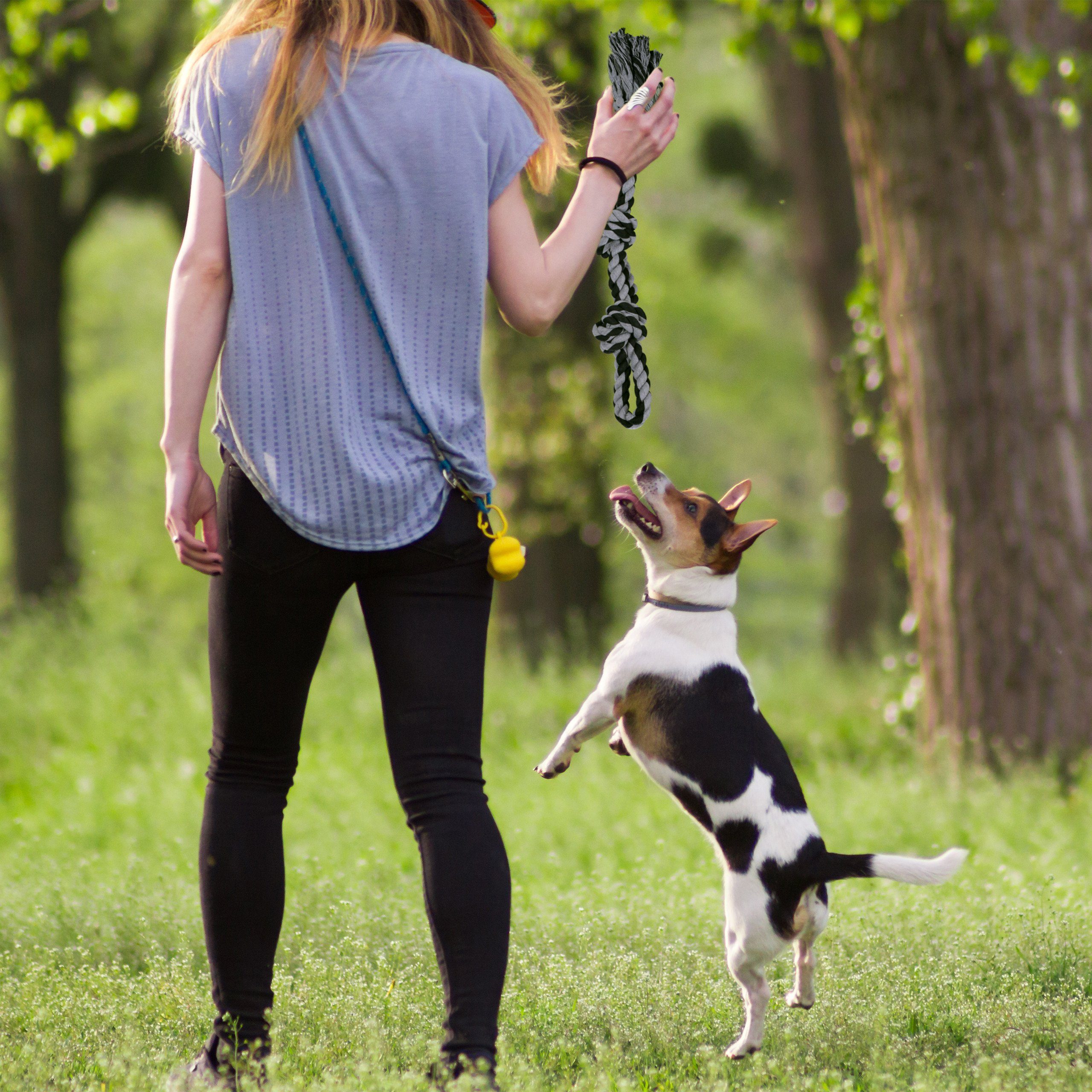 relaxdays Zerrspielzeug Hundespielzeug Seil 2er Set