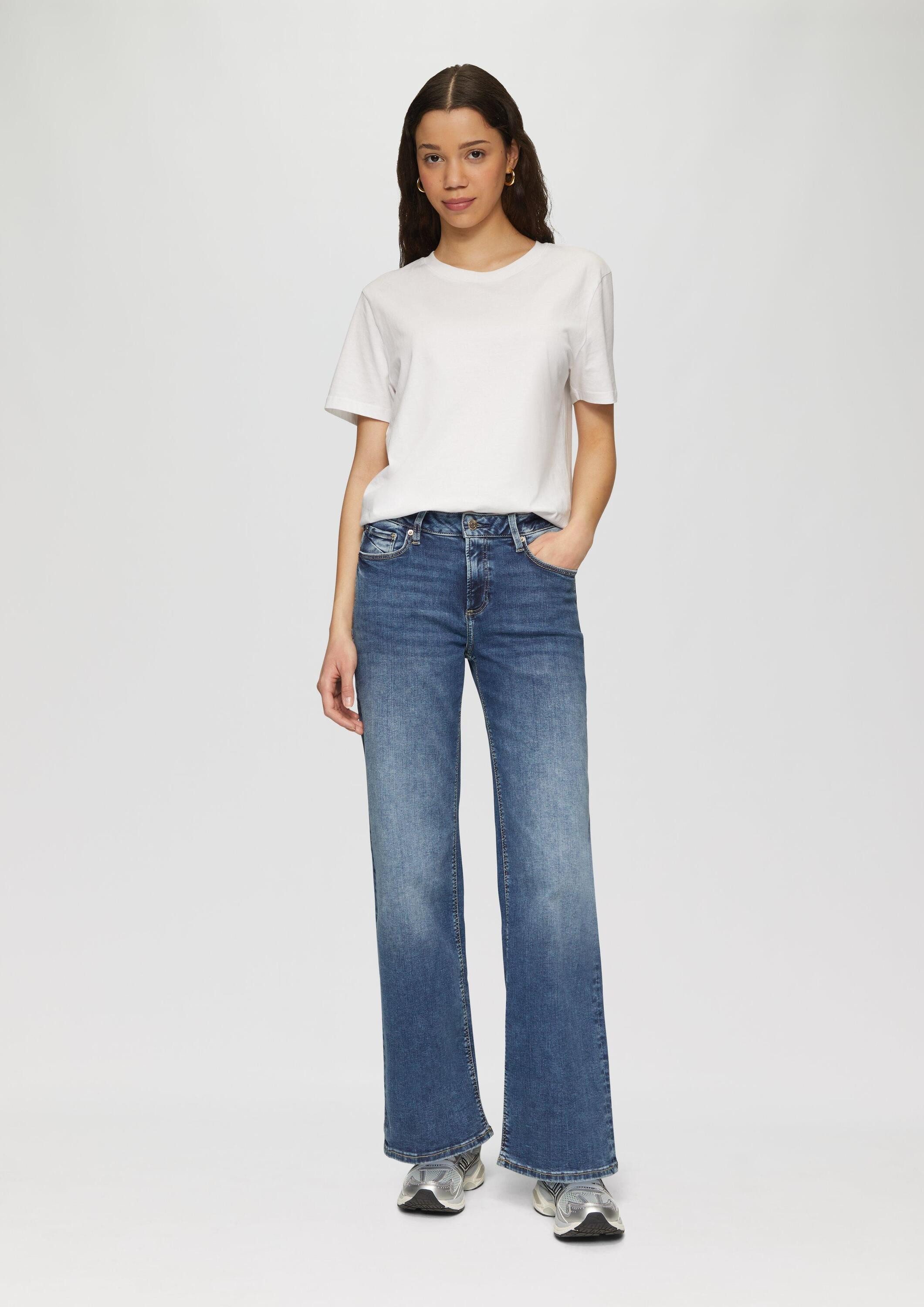QS Weite Jeans Jeans-Hose CATIE Jeans Catie / Slim Fit / Mid Rise / Wide Le günstig online kaufen