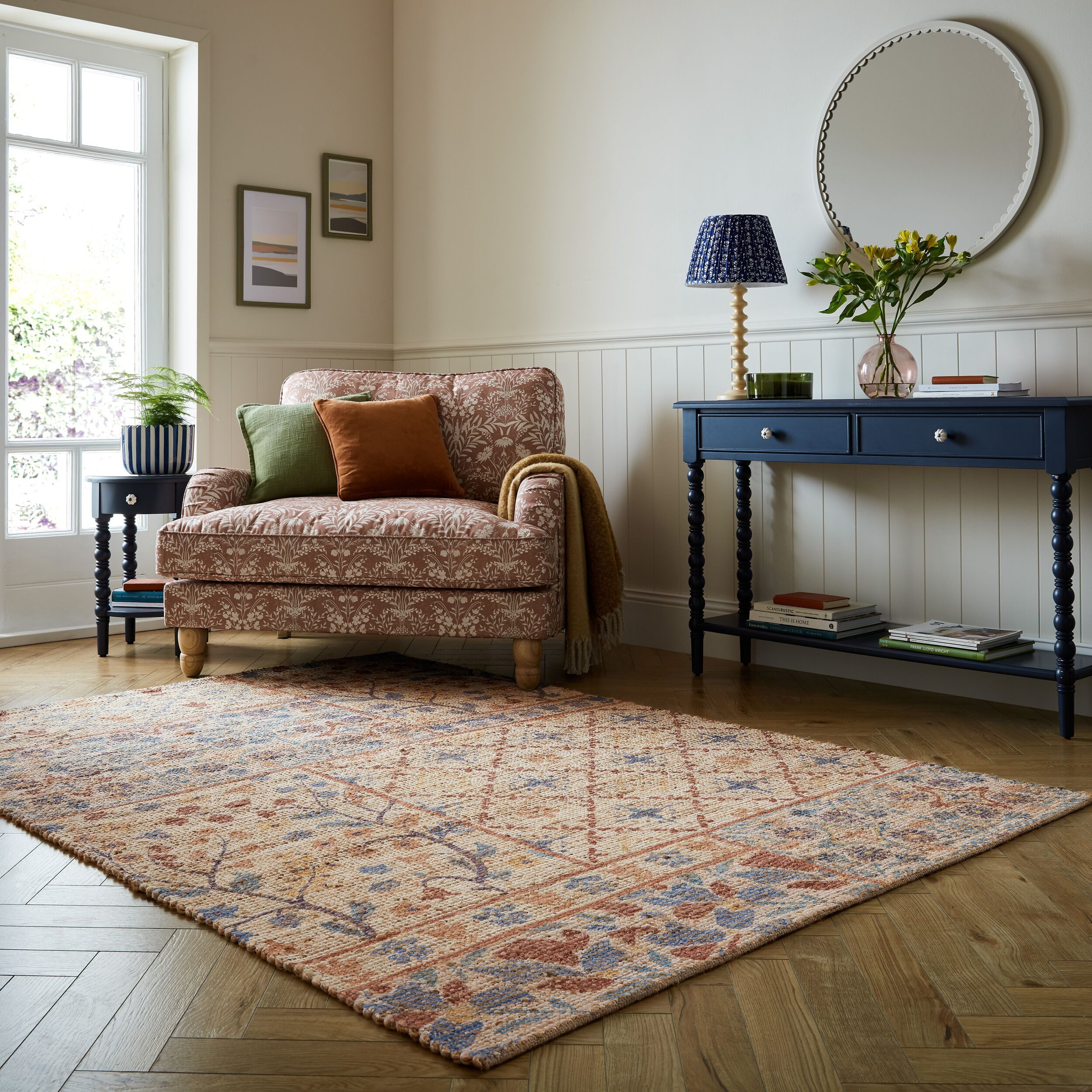 FLAIR RUGS Teppich TAYLOR PATCHWORK, rechteckig, Höhe: 7 mm, Bedruckter Jute-Patchwork-Teppich