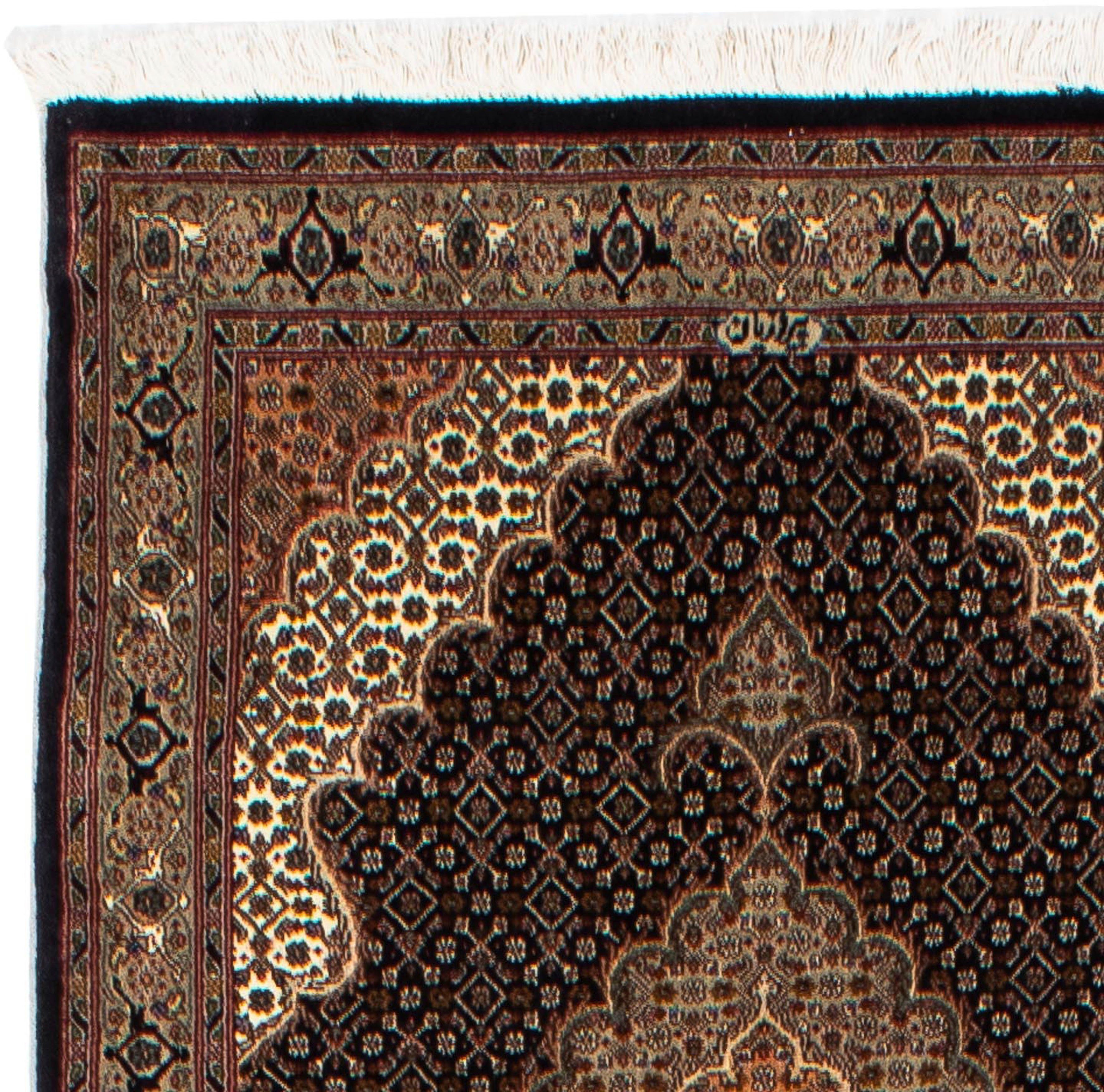 Orientteppich Perser - Täbriz - cm 77 10 Handgeknüpft, x Zertifikat mit Einzelstück Höhe: dunkelblau, mm, 295 morgenland, rechteckig, Wohnzimmer, 