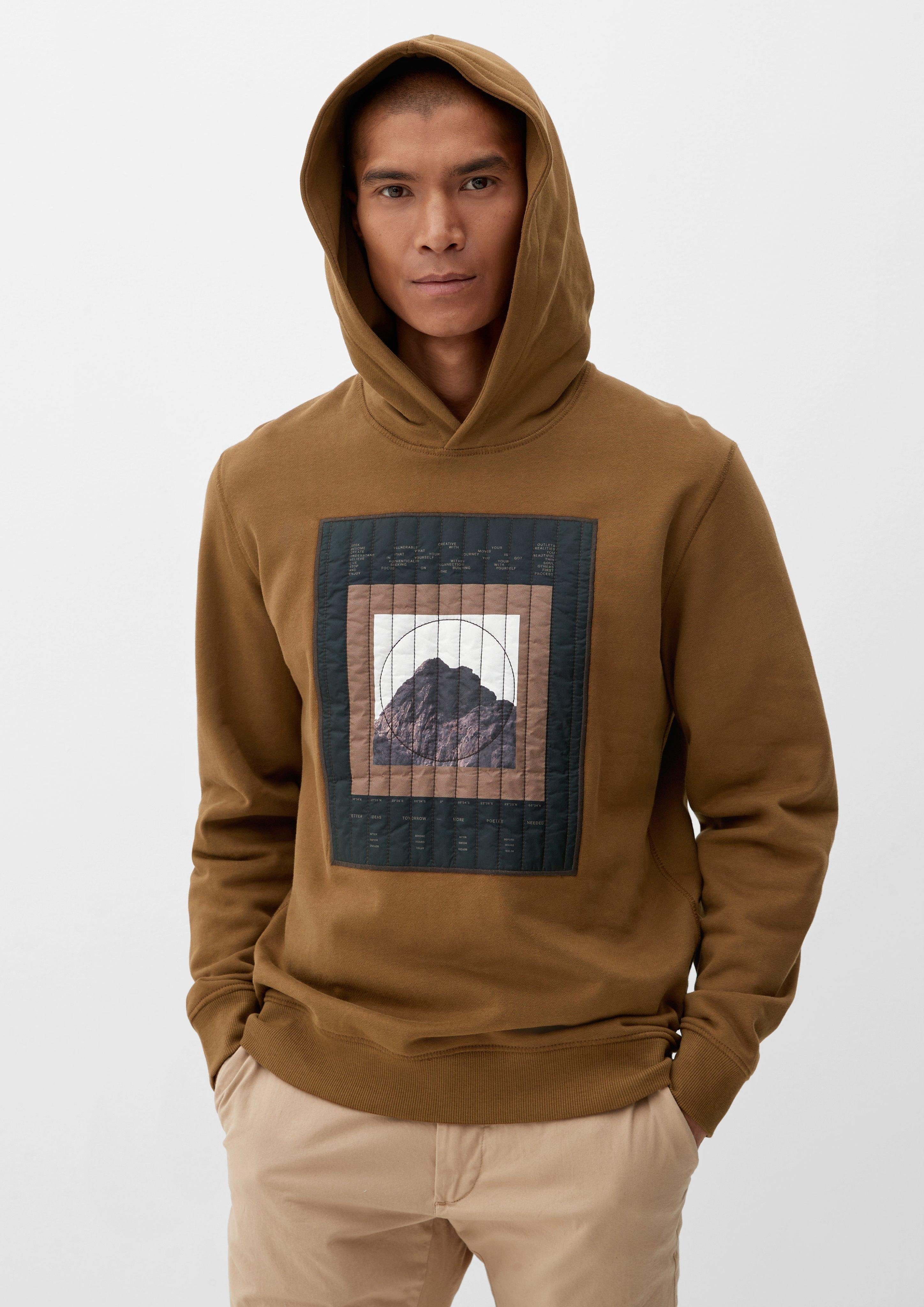 s.Oliver mit Applikation Applikation karamell Sweatshirt Hoodie