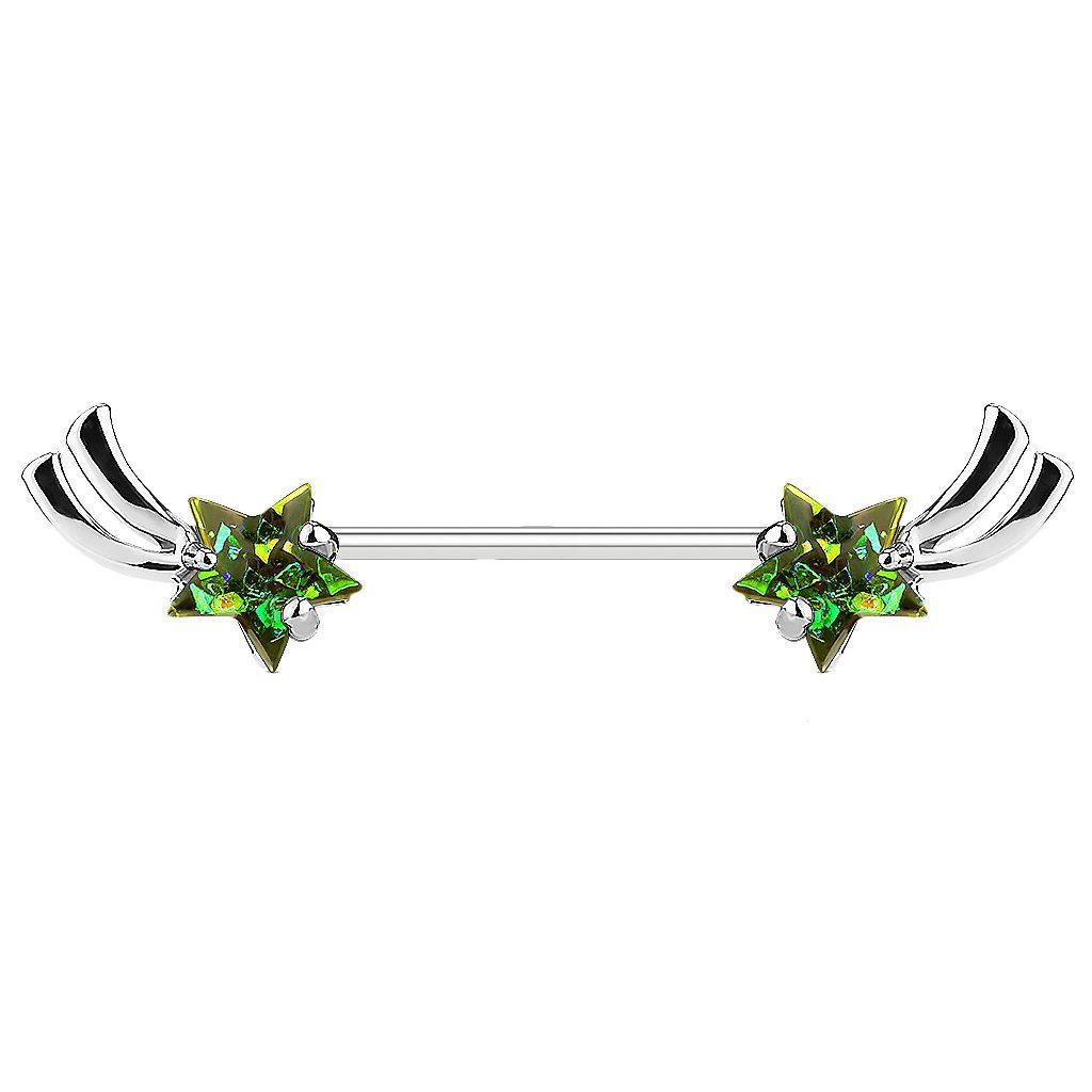 Taffstyle Intimpiercing Intim Brustpiercing Barbell Sternschnuppe günstig online kaufen