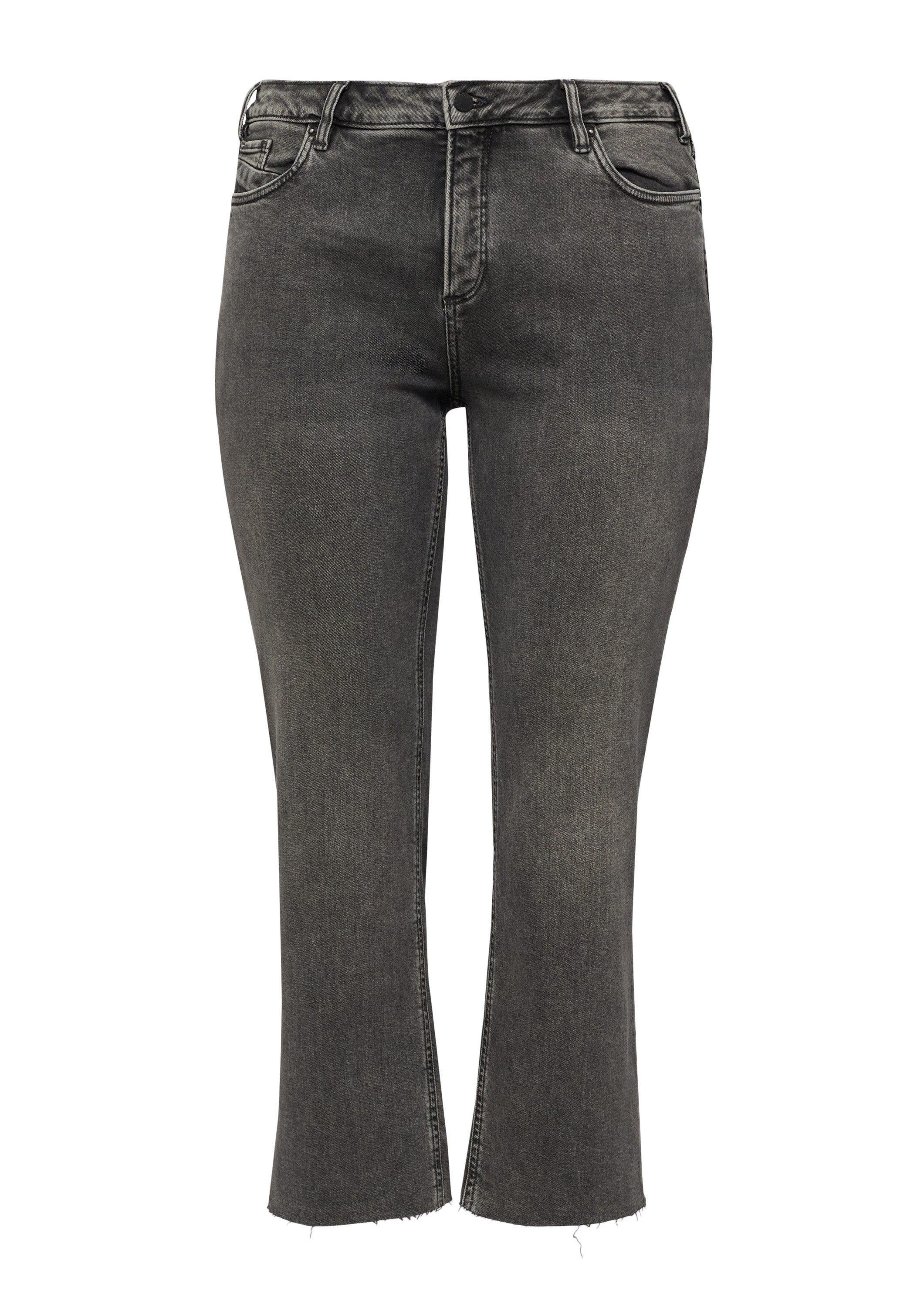 QS Regular-fit-Jeans Jeans-Hose Jeans / Mid Rise / Straight Leg / Cropped
