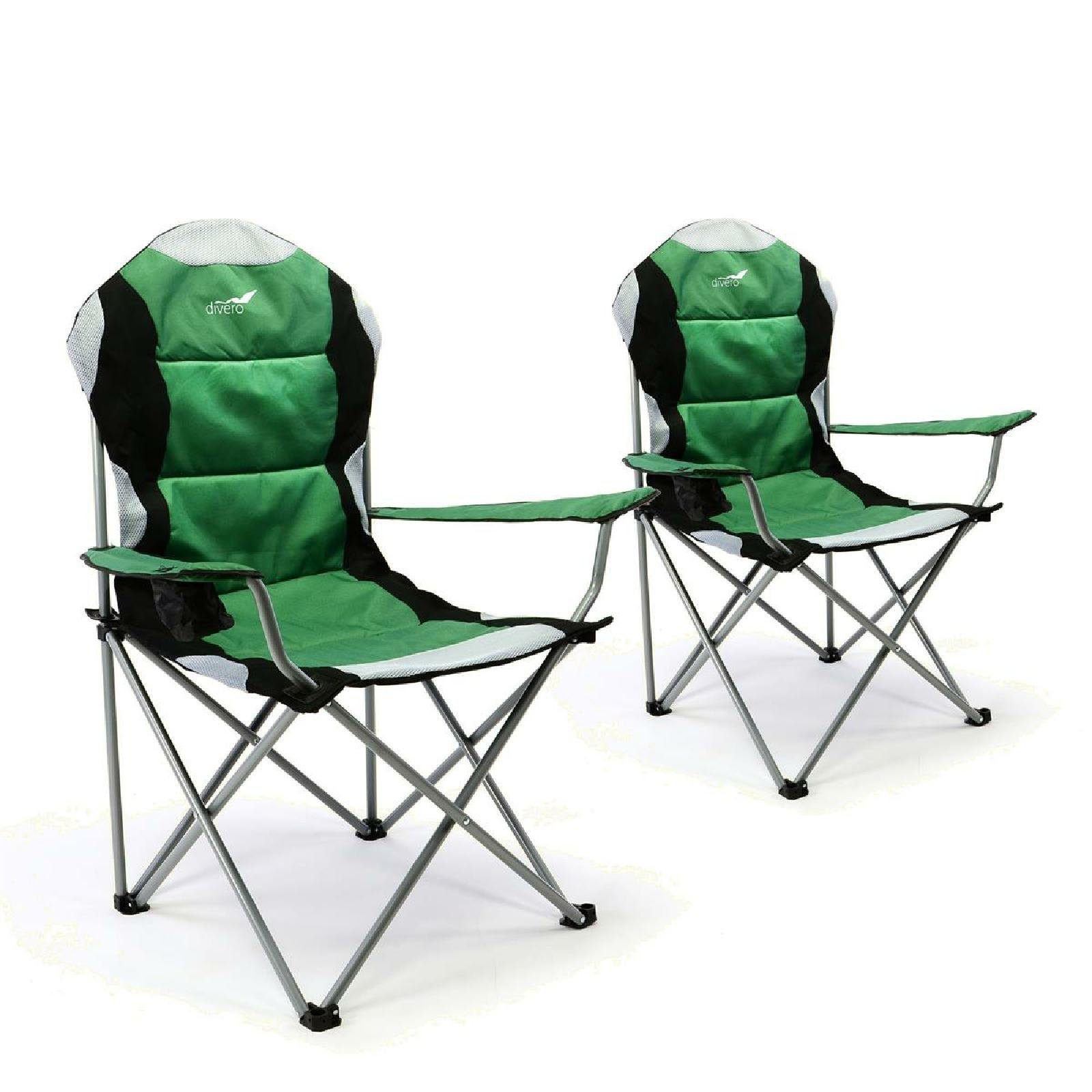 Gartenstuhl 2x Angelstuhl Getränkehalter Campingstuhl klappbar