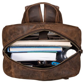 STILORD Notebookrucksack "Quincy" Rucksack mit Laptop-Fach Leder