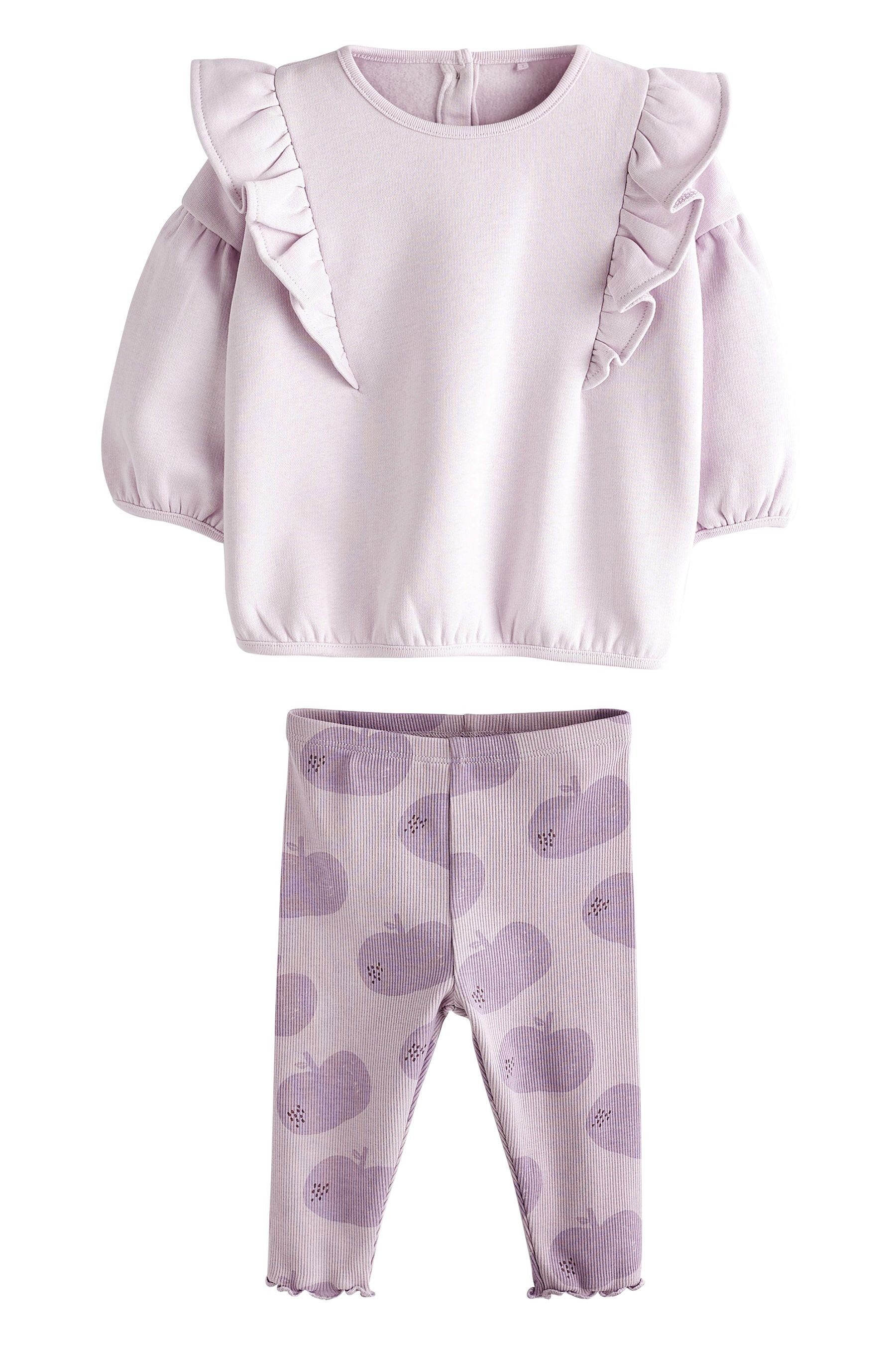 Next Shirt & Leggings 2-teiliges Baby-Set mit Pullover und Leggings (2-tlg) Lilac Purple
