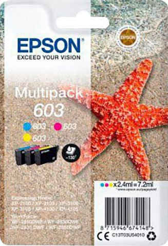 Epson »Multipack 603« Tintenpatrone (original Druckerpatrone 603 cyan/magenta/gelb)