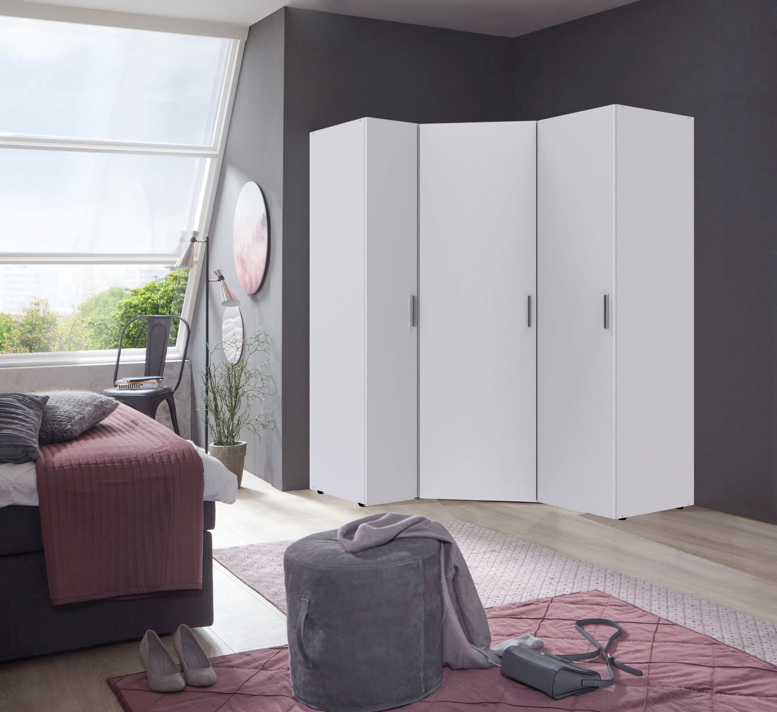 Wimex Schranksystem Münster (Spar-Set, 3tlg: Eckschrank+ 2 Schränke 30cm und 50cm breit) Mehrzweckschrank