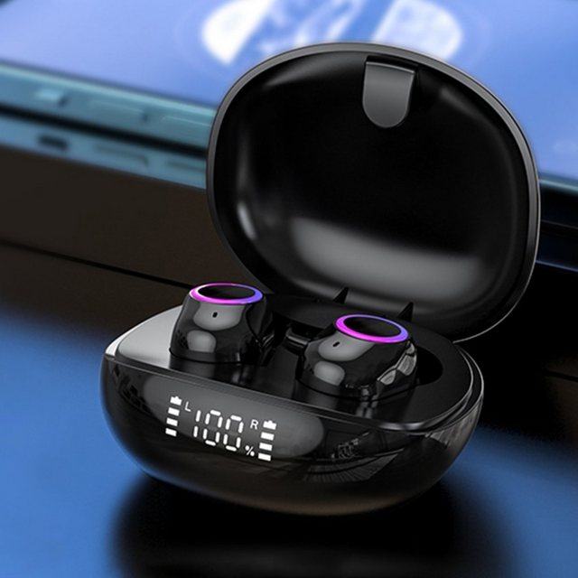 MOOHO True Wireless In-Ear-Kopfhörer mit LED Anzeige Bluetooth-Kopfhörer (Immersiver HiFi Earbuds, Siri, Voice Assistant, Rauschunterdrückung, Bluetooth, Kabellos Ohrhörer)