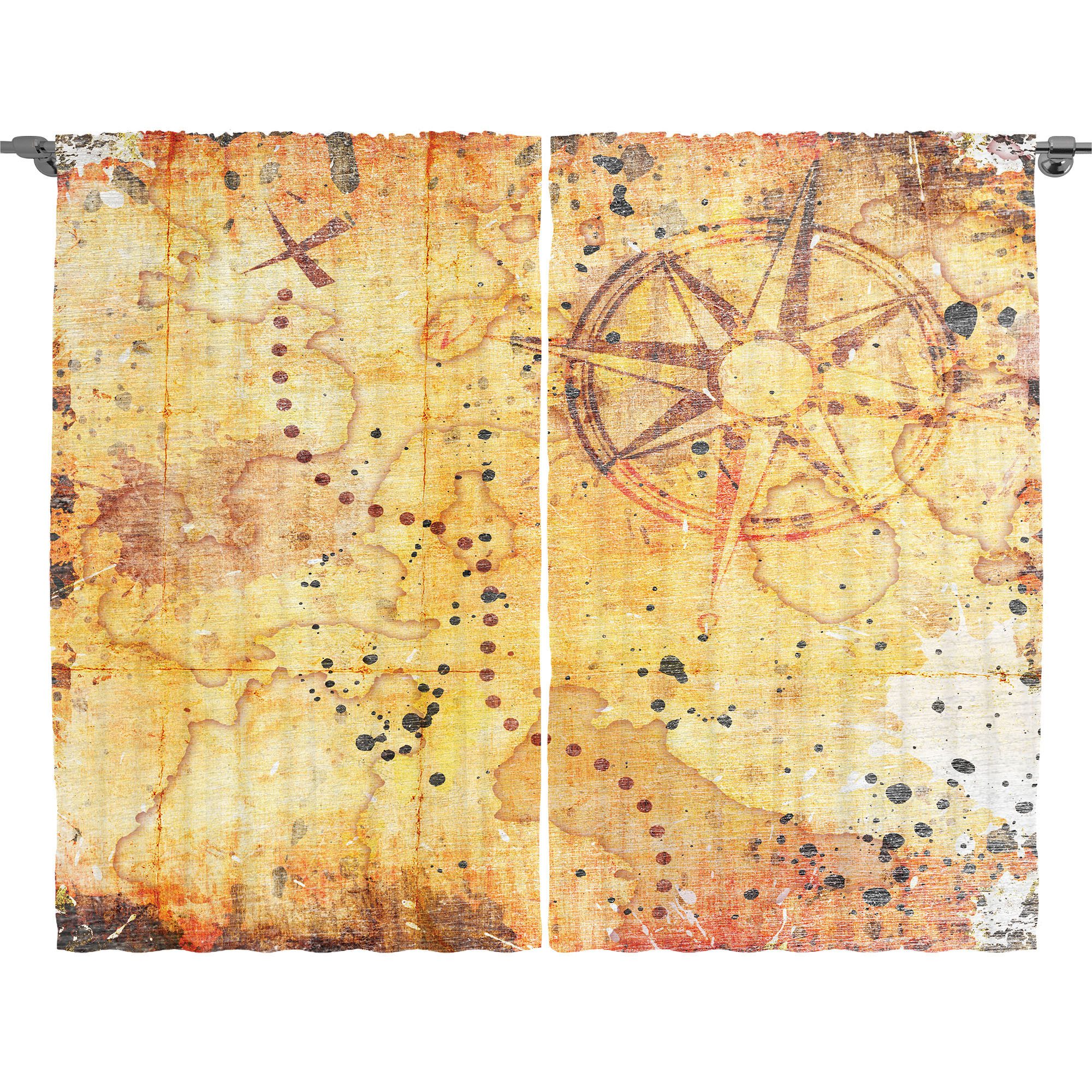 Gardine Schlafzimmer Kräuselband Vorhang mit Schlaufen und Haken