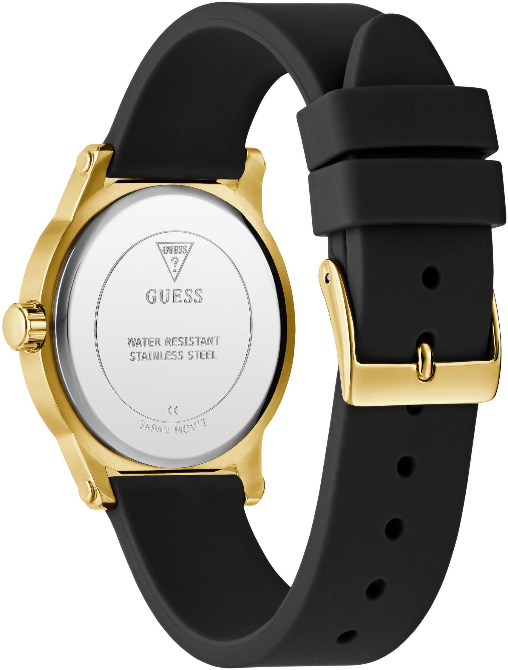 Guess Quarzuhr ANNETTE GW0860L1, Armbanduhr, Damenuhr, Silikonarmband