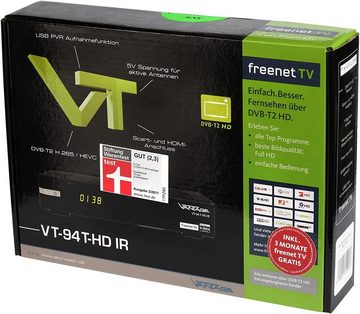 Vantage Vantage VT-94 T-HD IR HDTV DVB-T2 Receiver mit DVB-T2 HD Receiver