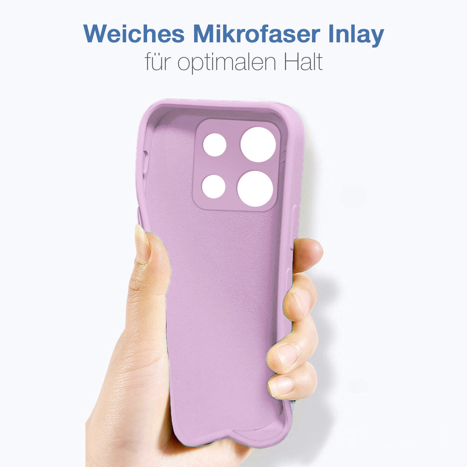 Tec-Expert Handyhülle SoftGrip Cover Hülle für Xiaomi Redmi Note 13 5G, Handy Case Bumper integrierter Kameraschutz flexibel