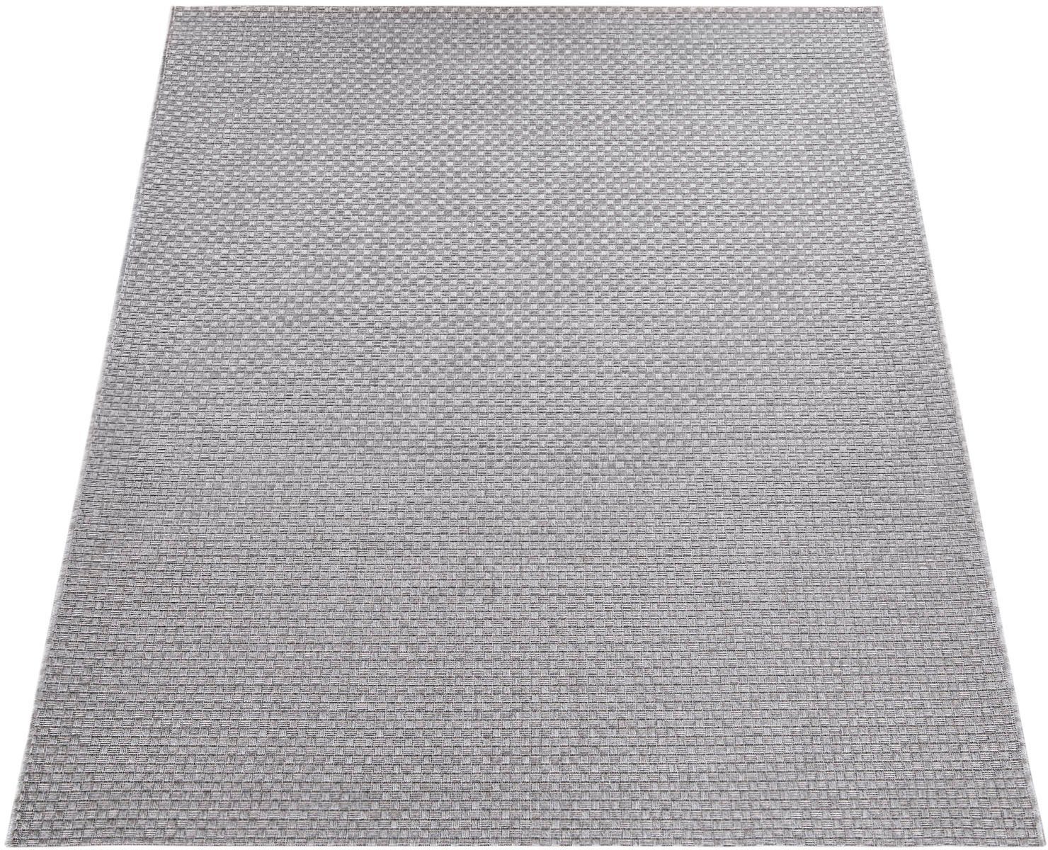 Teppich Waregem 623, Paco Home, rechteckig, Höhe: 4 mm, Flachgewebe, meliert, In- und Outdoor geeignet, Wohnzimmer grau | Kurzflor-Teppiche