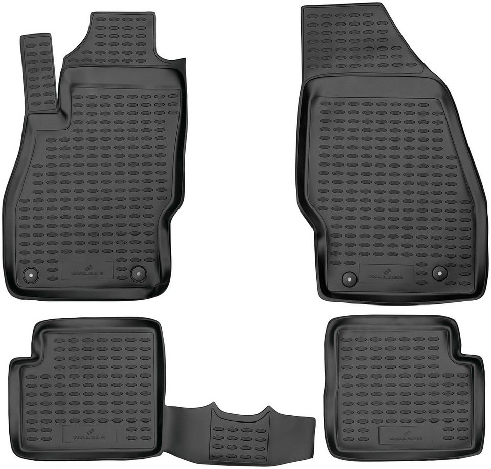 WALSER Passform-Fußmatten XTR (4 St), für Opel Corsa Schrägheck, für Opel  Corsa E 2014 - Heute