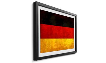 WandbilderXXL Bild mit Rahmen Deutschland, Flagge, Wandbild, in 4 Größen erhältlich
