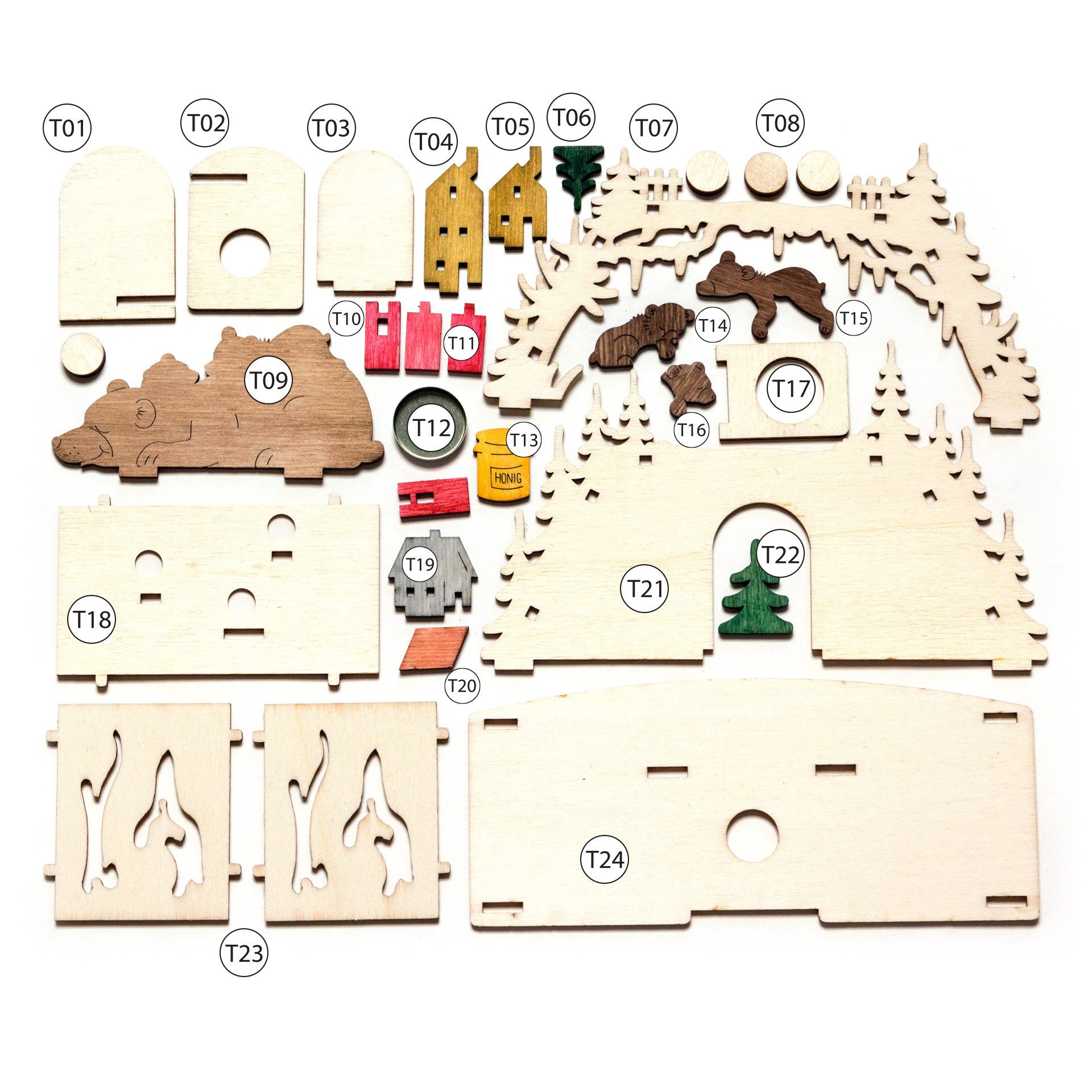 Kuhnert Kreativset Räucherhaus - Bärenhöhle, zum selber Basteln von Räucherdeko - Made in Germany