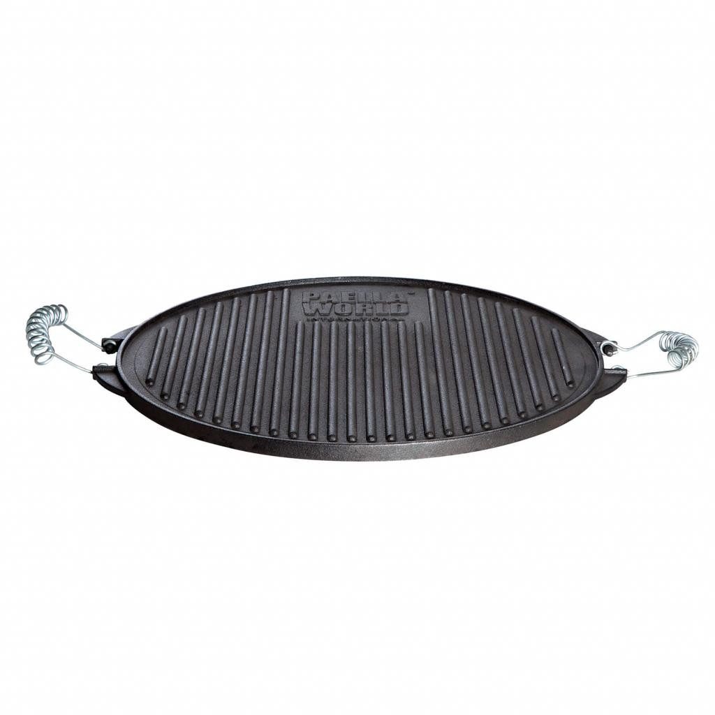Paella World International Grillplatte Leichte Gusseisengrillplatte, Schwarz