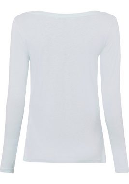 Esprit Rundhalsshirt (1-tlg) mit weitem Rundhalsausschnitt