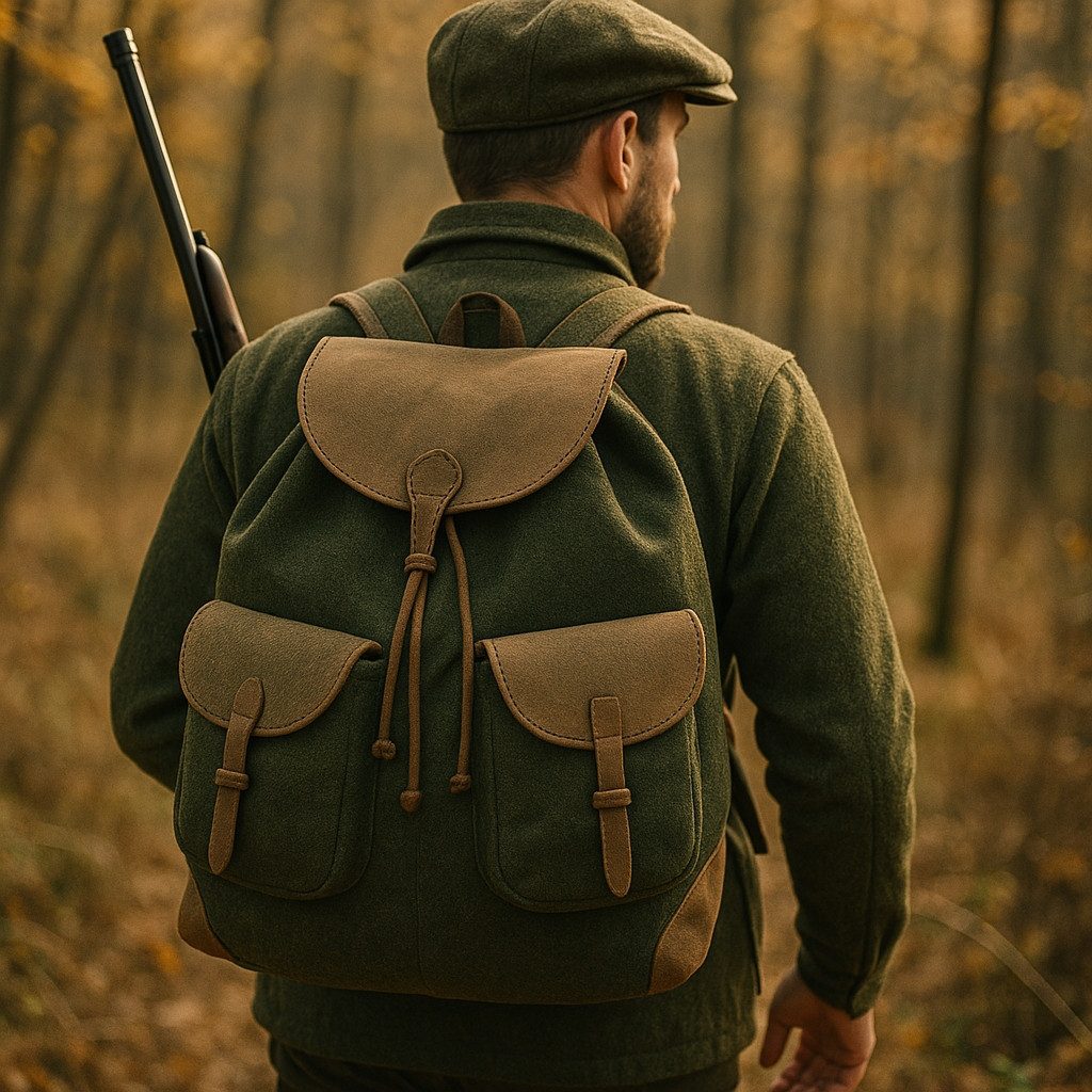 Hubertus® Hunting Trekkingrucksack Loden-Flüsterrucksack Jagdrucksack oliv Lodenrucksack von Oefele Jagd