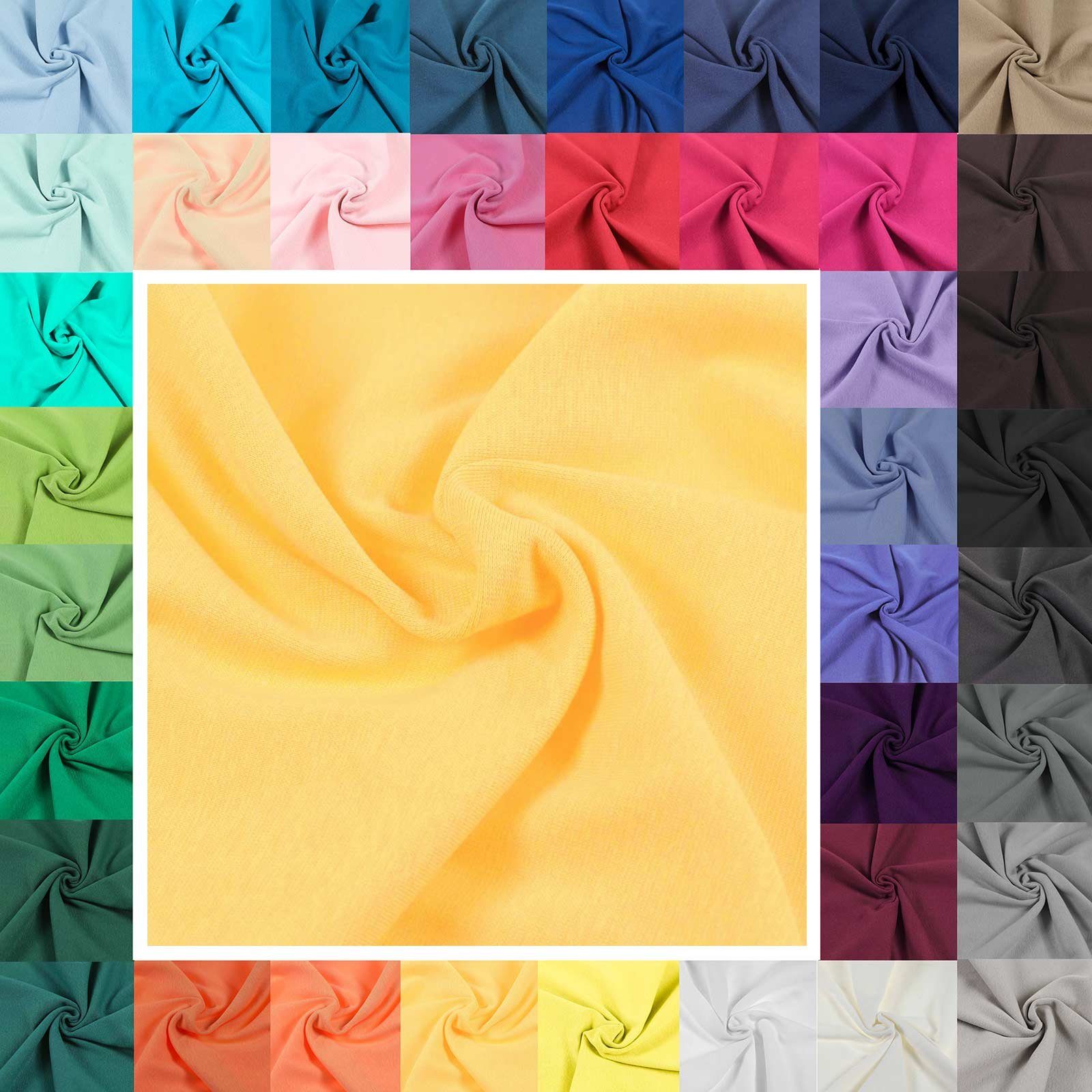 Thumbnail - maDDma Stoff Bündchenstoff Schlauchware 35(70)cm breit Meterware ab 25cm Jersey, gelb