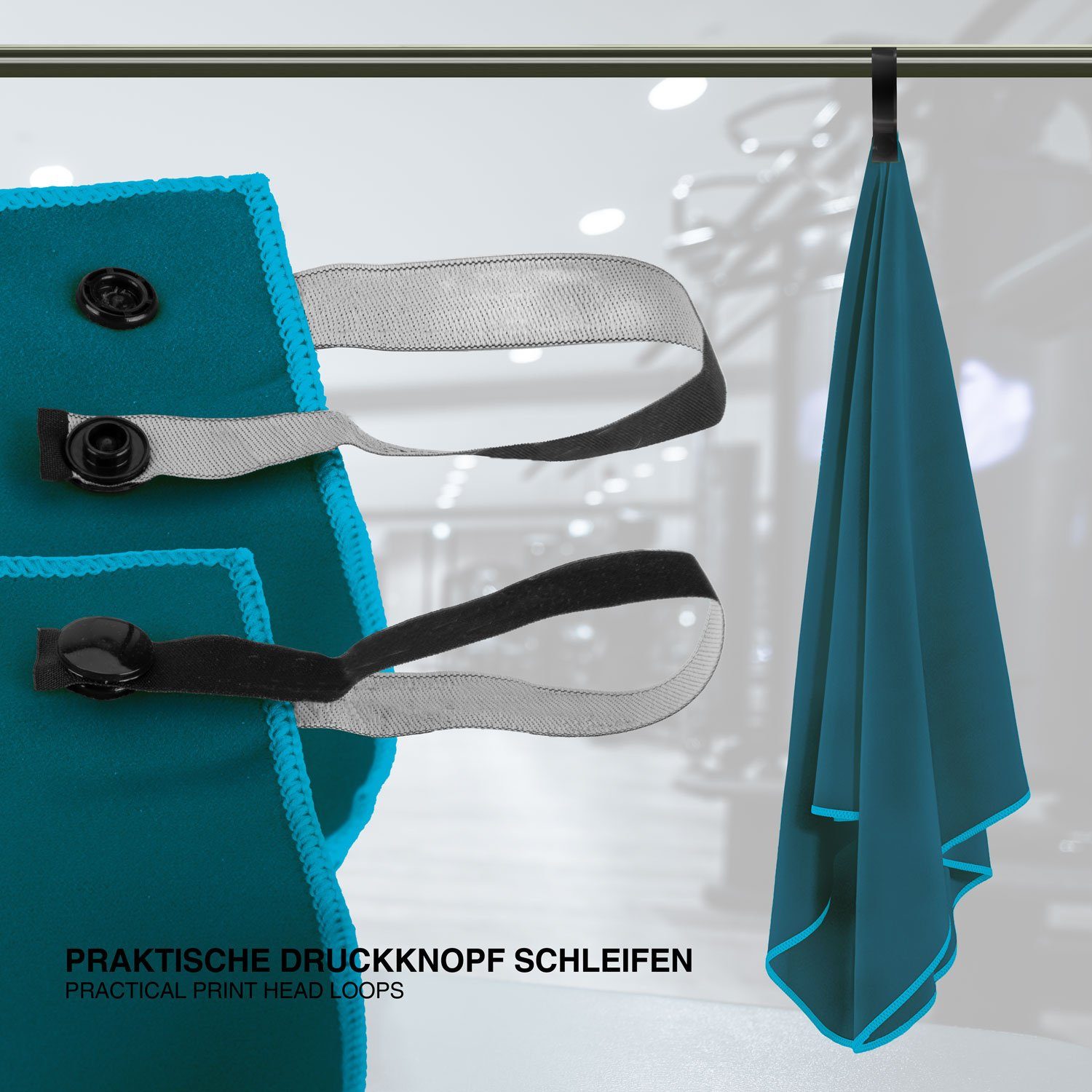 LightDry Sporthandtuch LIGHTDRY Sporthandtuch Mikrofaser, Leicht und Antibakteriell, Mikrofaser, saugfähig, leicht & antibakteriell & schnell trocknend