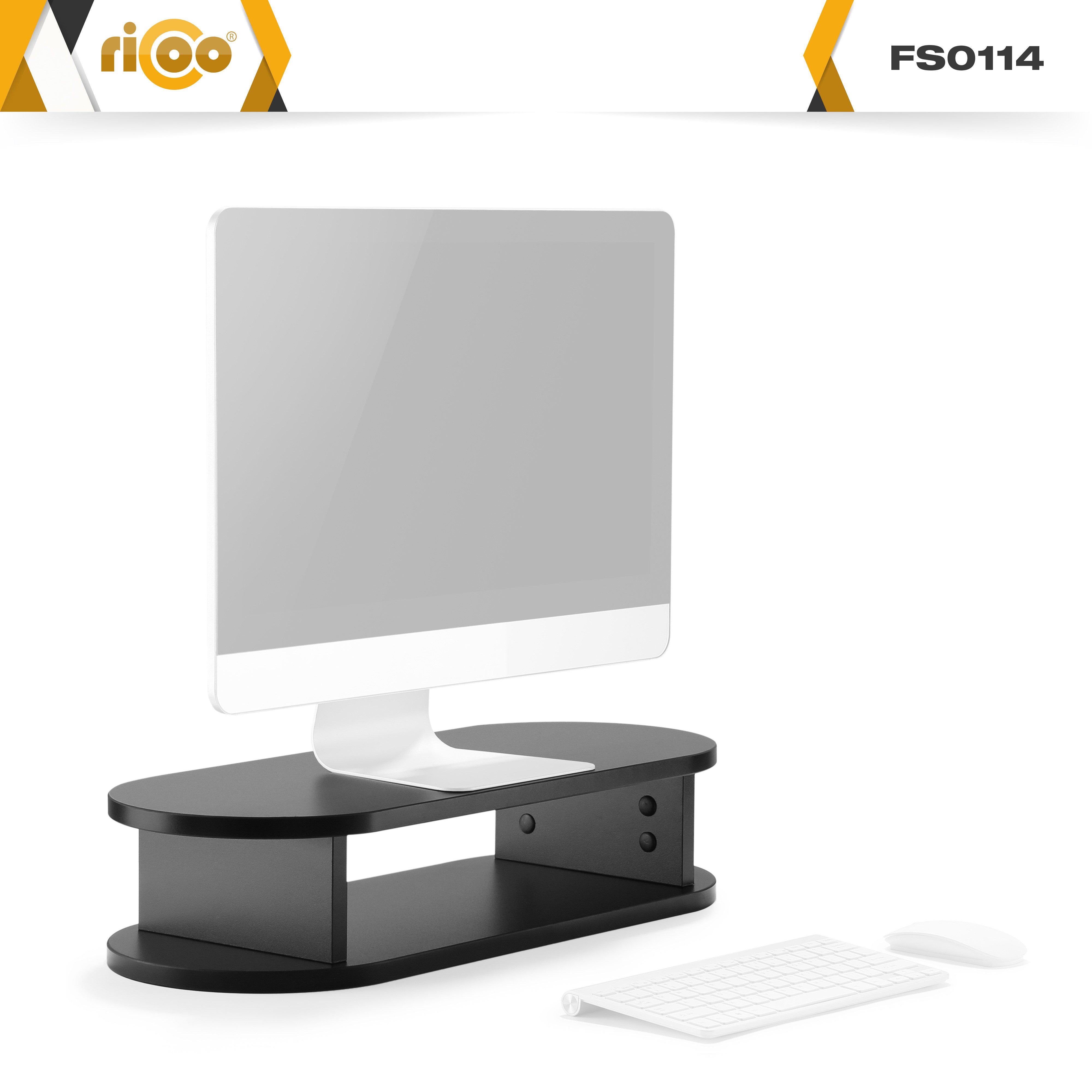 RICOO Schreibtischaufsatz FS0116, (1-St), Monitorständer Schreibtisch Monitorerhöhung Bildschirm Tisch Aufsatz
