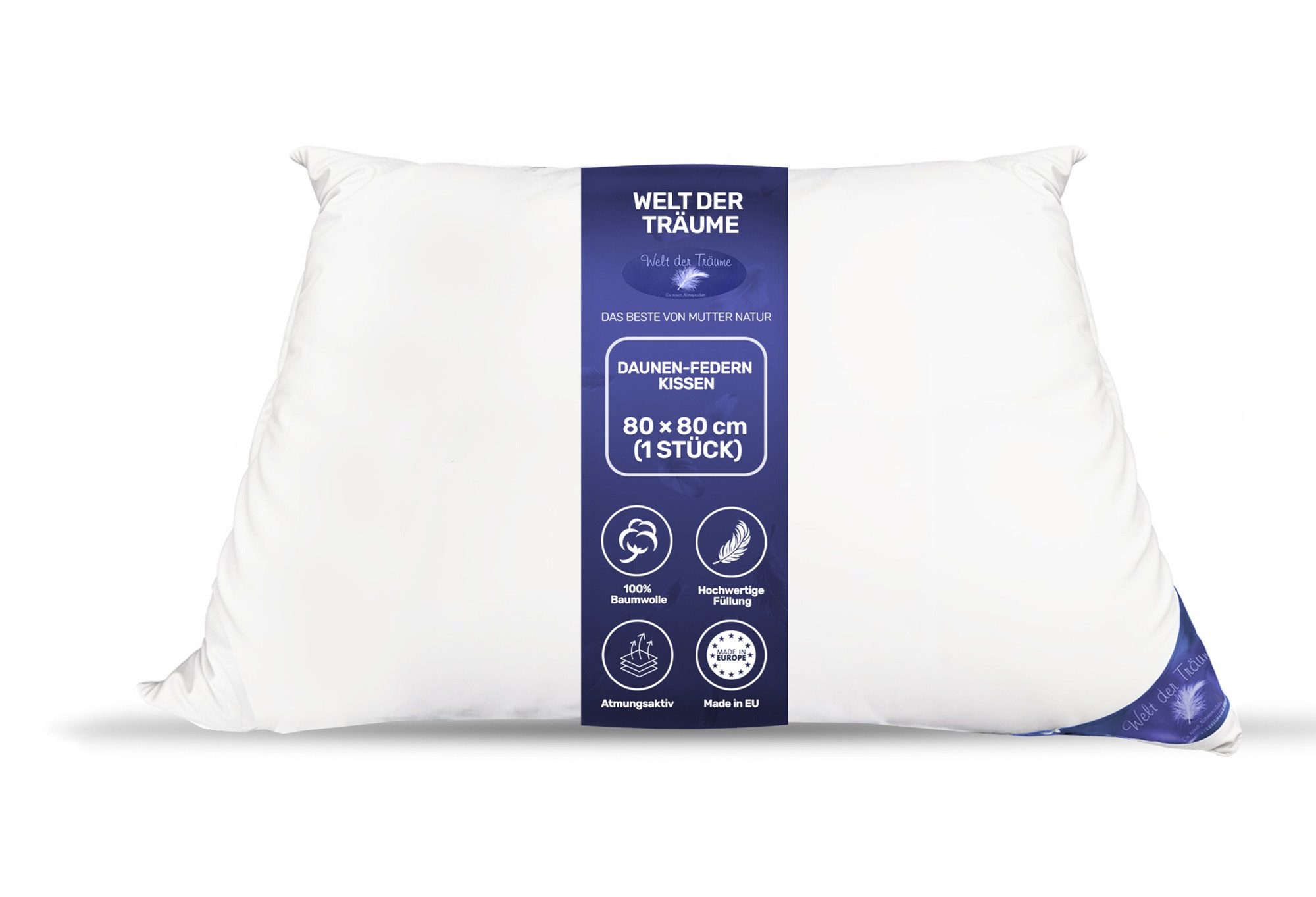 Welt der Träume Daunenkissen 1 Stück Daunen Kissen Kopfkissen Daunenkissen günstig online kaufen