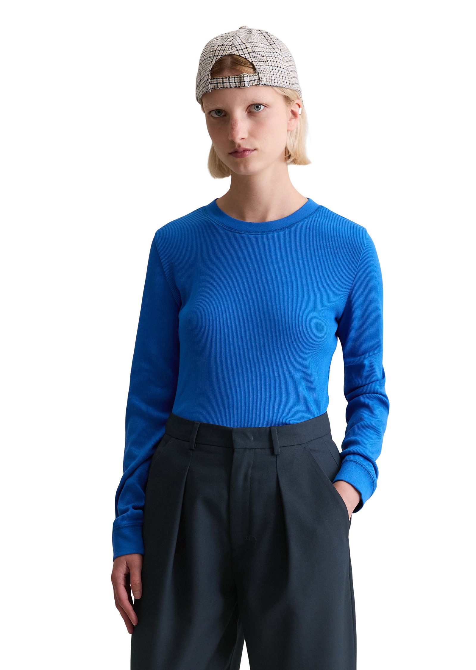 Langarmshirt aus softem Bio-Baumwolle-Modal-Stretch-Jersey