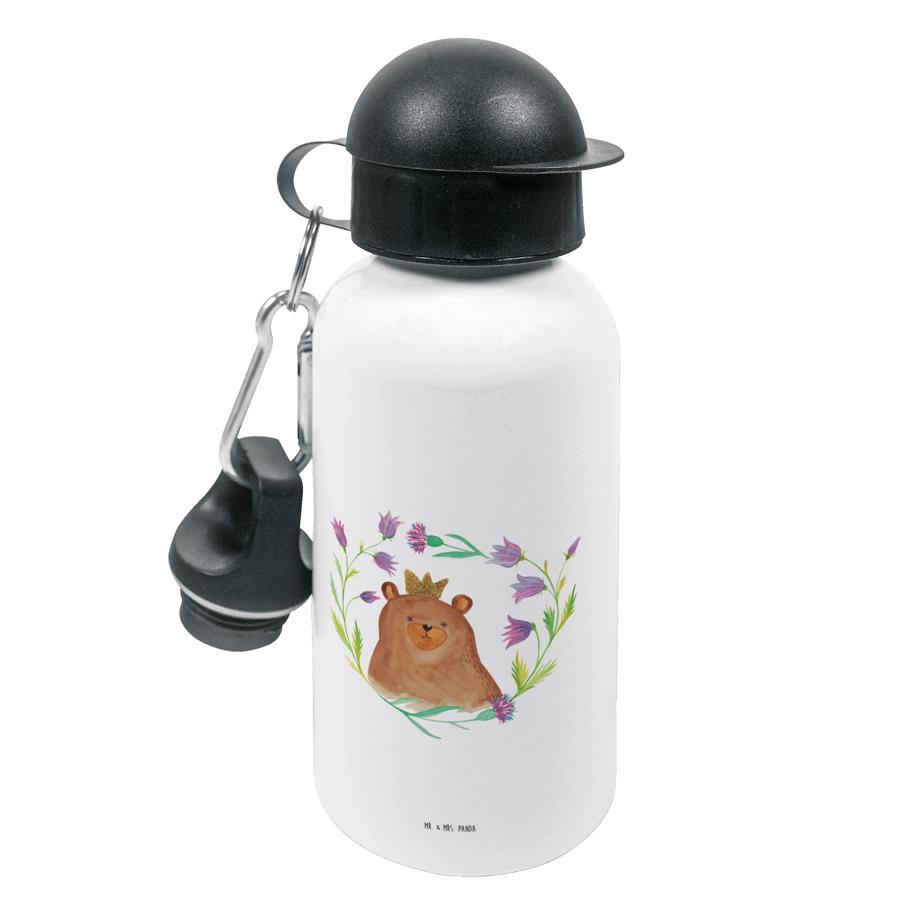 Mr. & Mrs. Panda Trinkflasche Bär Königin - Weiß - Geschenk, Mom, Jungs, Kinder, Flasche, Teddybär | Trinkflaschen