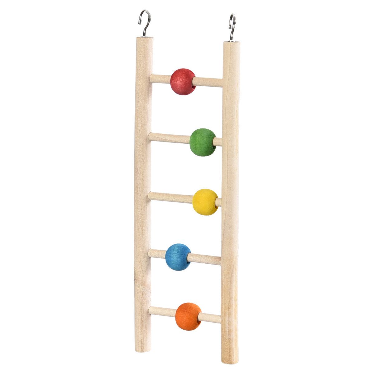 Vogelspielplatz Holzleiter mit Perlen