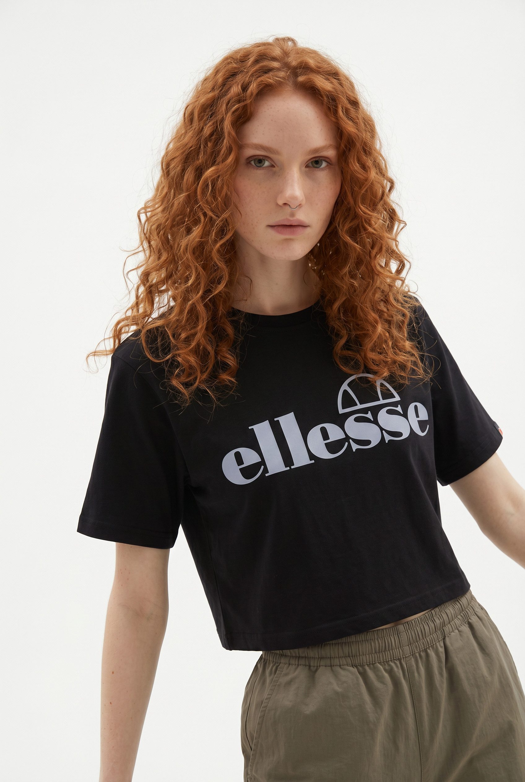 Ellesse T-Shirt SILO CROPPED TEE aus Baumwolle, in den Größen 34 bis 44