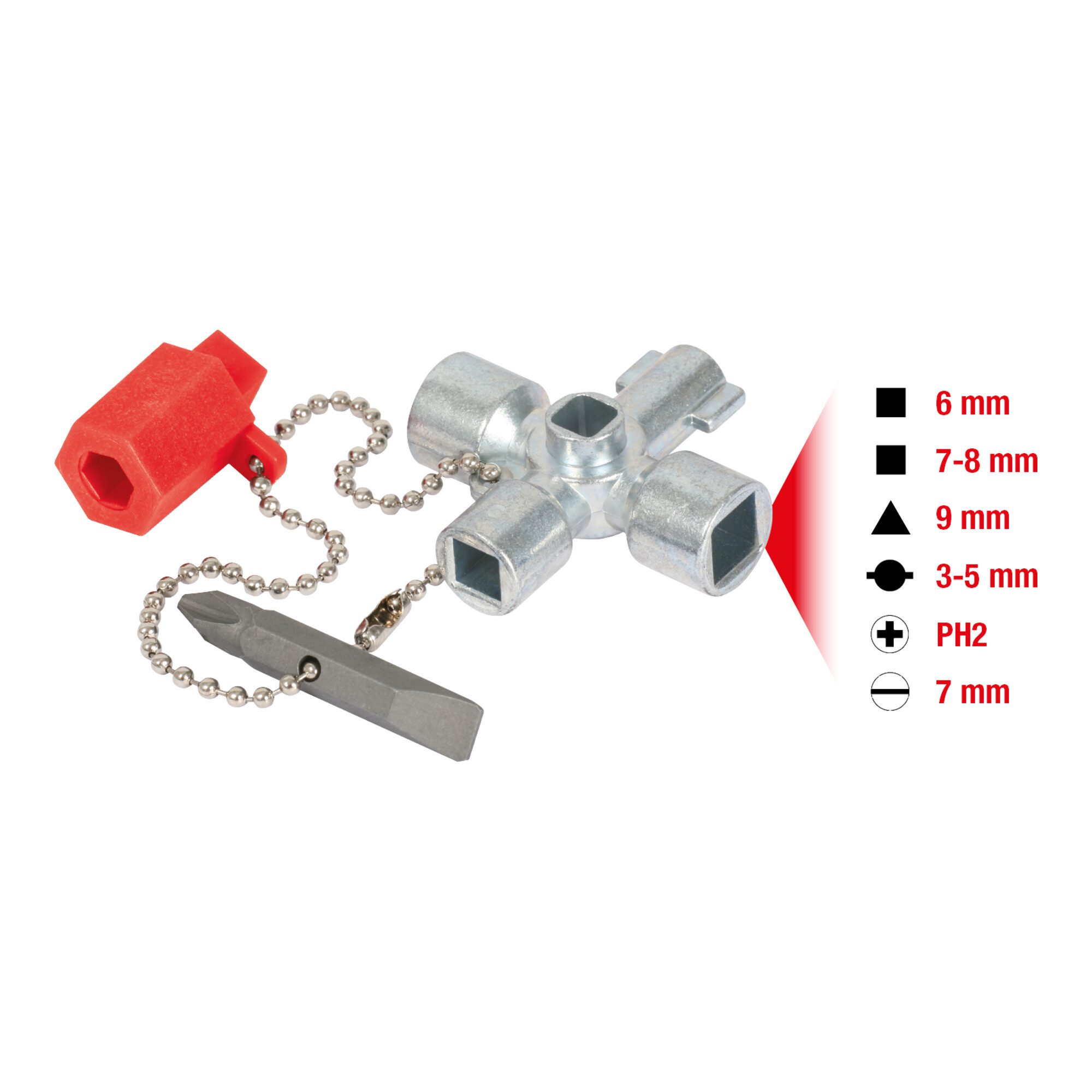 KS Tools Ratsche KS Tools Mini-Schaltschrankschlüssel, 42mm