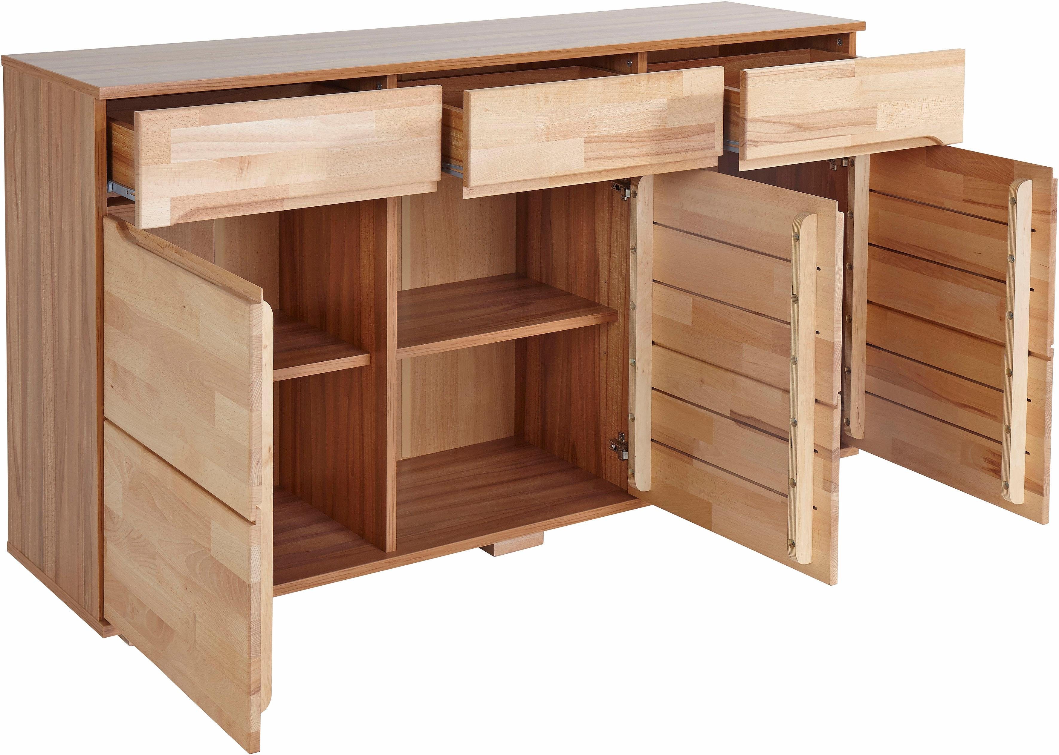 OTTO home Sideboard VKB10: teilmassiv korpus Kernbuche, 6Fächer geschlossen, Stauraum, B/T/H:150/40/85cm, 3verstellbare boden, 3 Schubladen, Fronten massiv – Bild 5 von 5