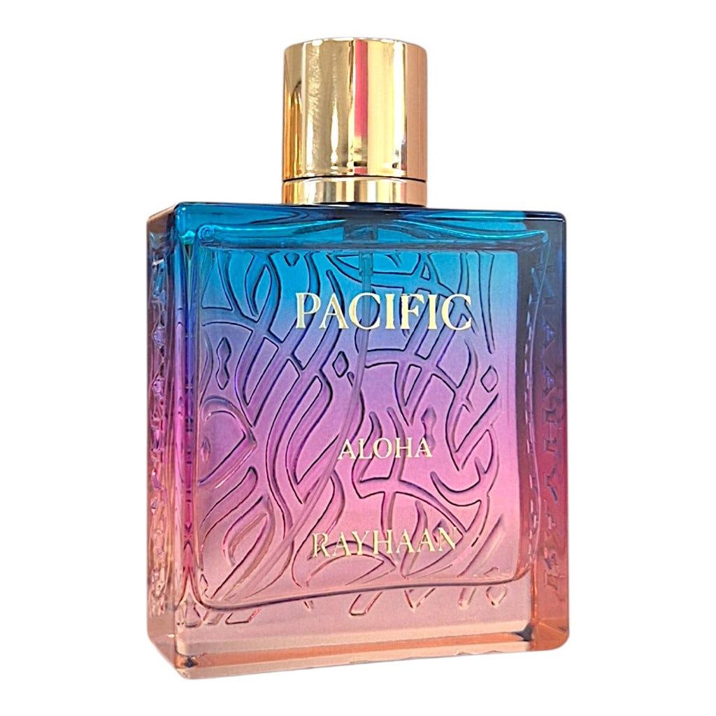 Rayhaan Duft-Set Pacific Aloha EDP 100 ml + Parfümzerstäuber (leer)