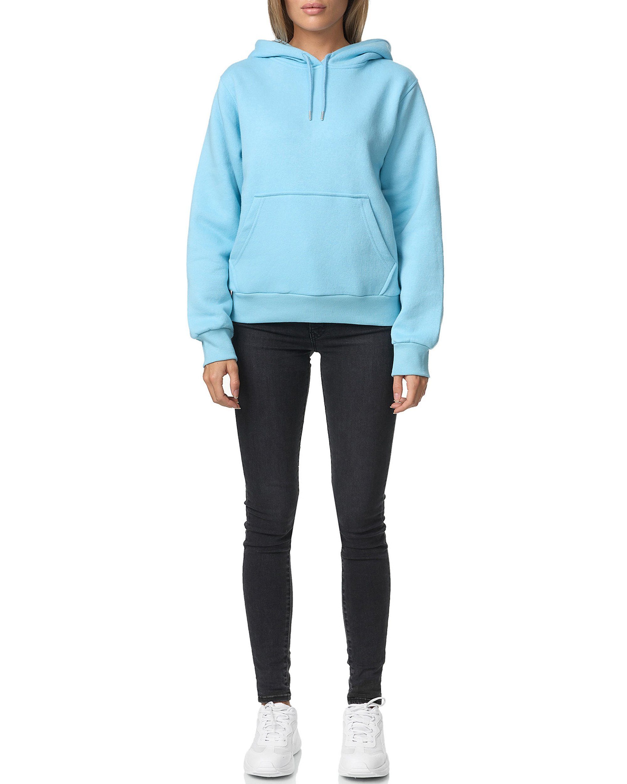 Smith & Solo Kapuzensweatshirt Hoodie Damen Kapuzenpullover (1-tlg) mit Kangurutasche, mit Kapuze – Bild 3 von 5