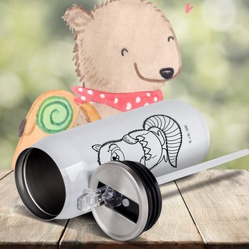 Mr. & Mrs. Panda Isolierflasche Roter Panda - Weiß - Geschenk, Getränkedose, Liebling, Tiermotive, He, Doppelwandiger Edelstahl.